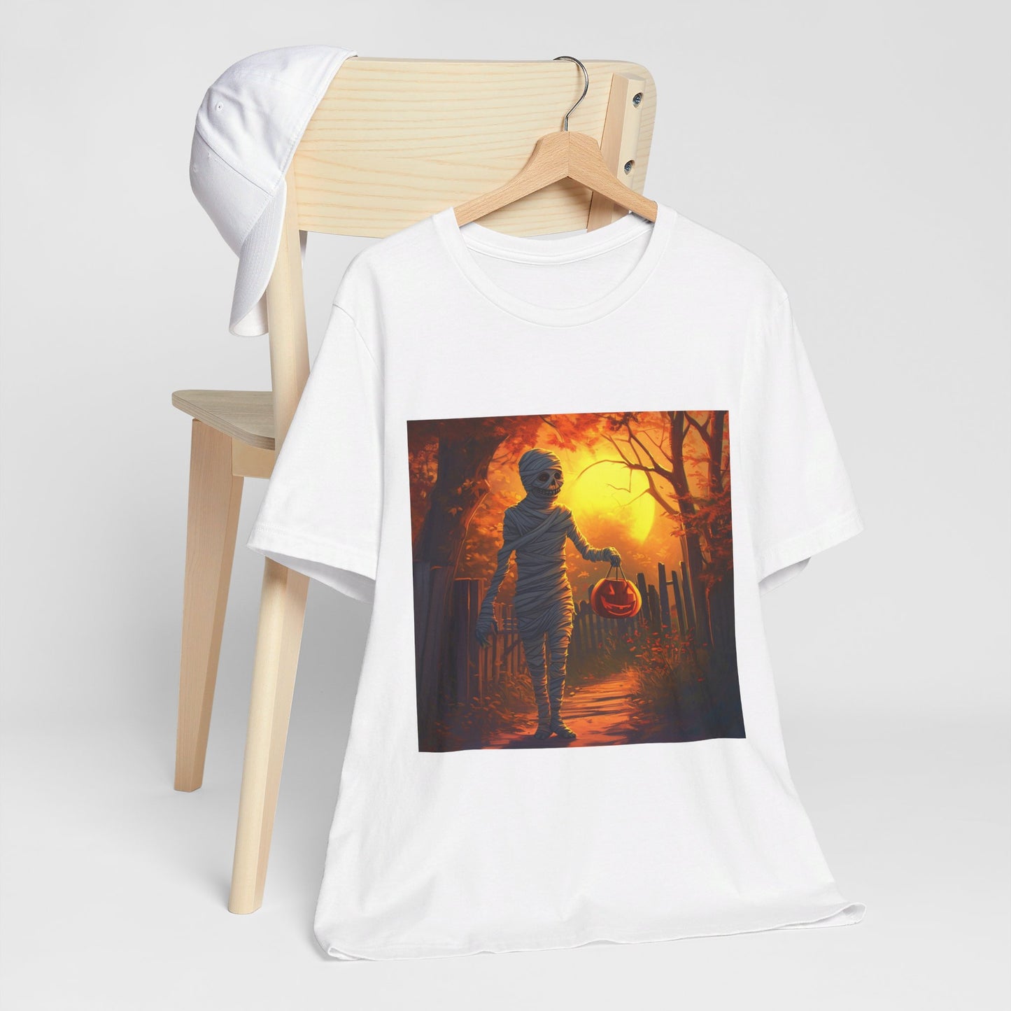 Halloween Sunset Mummy Unisex Jersey Short Sleeve Tee