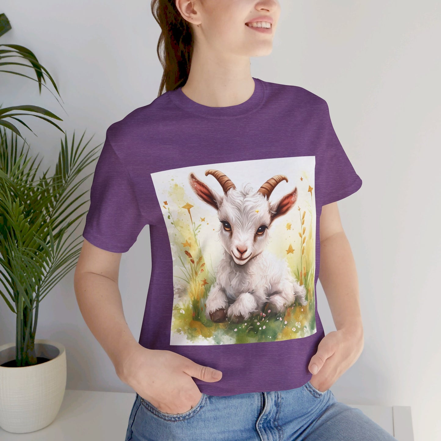 Cute Goat Unisex Jersey Short Sleeve Tee