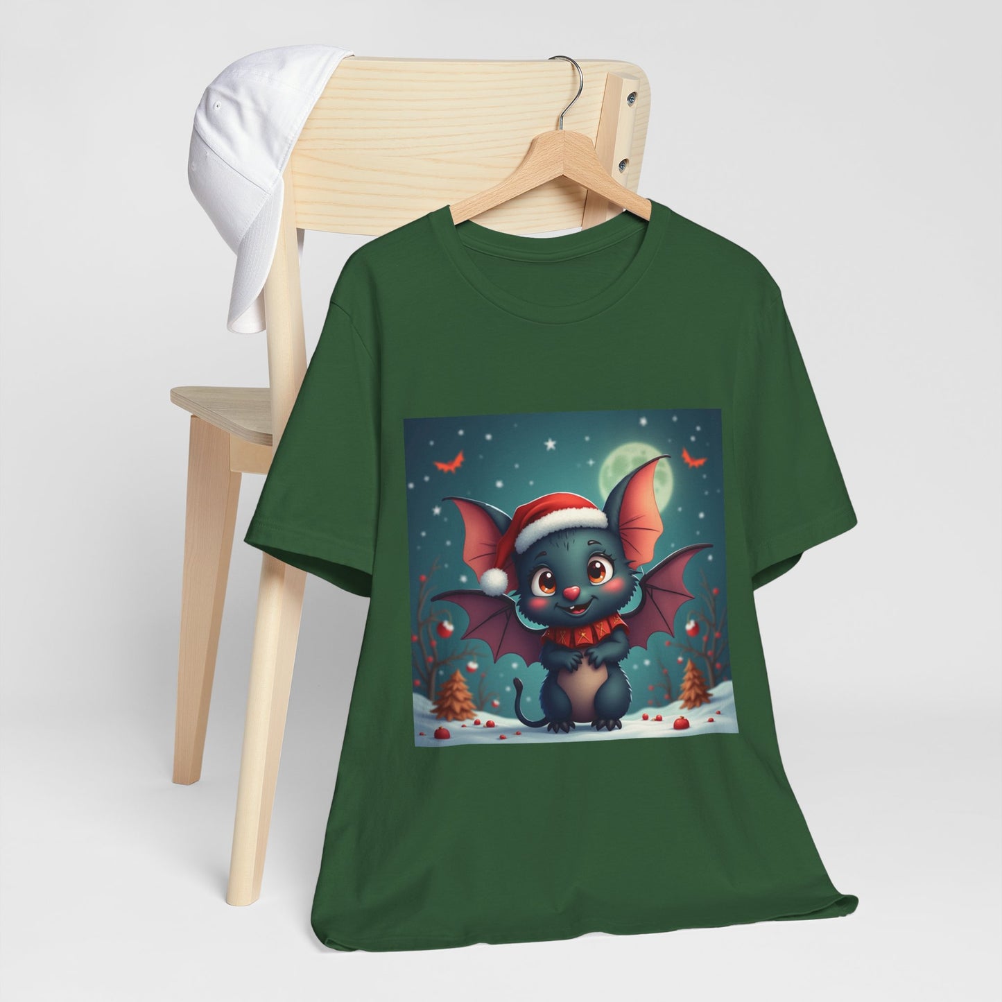 Cartoon Festive Bat Unisex Jersey Tee