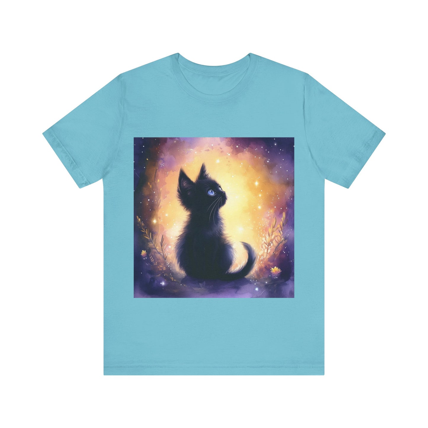 Galaxy Black Kitten Unisex Jersey Short Sleeve Tee