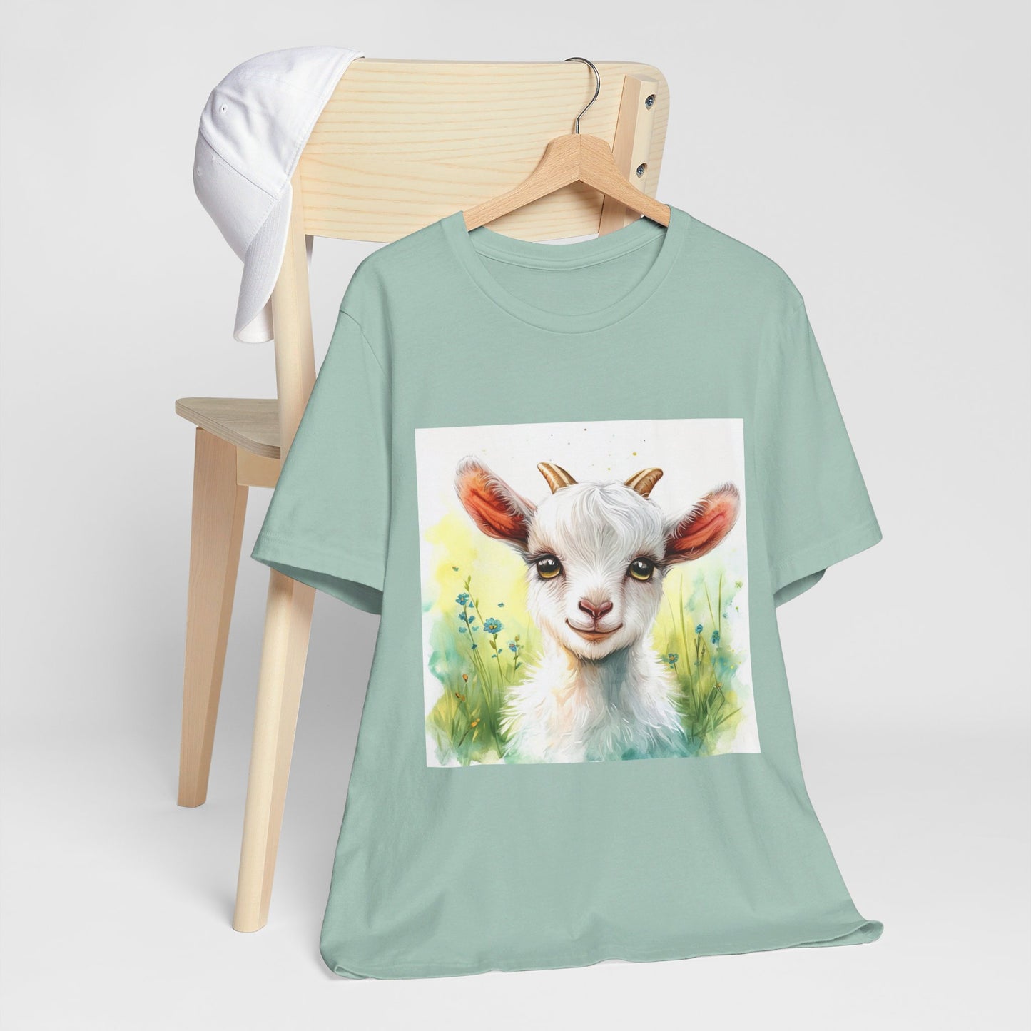 Cute Cartoon Goat Unisex Jersey Short Sleeve Tee