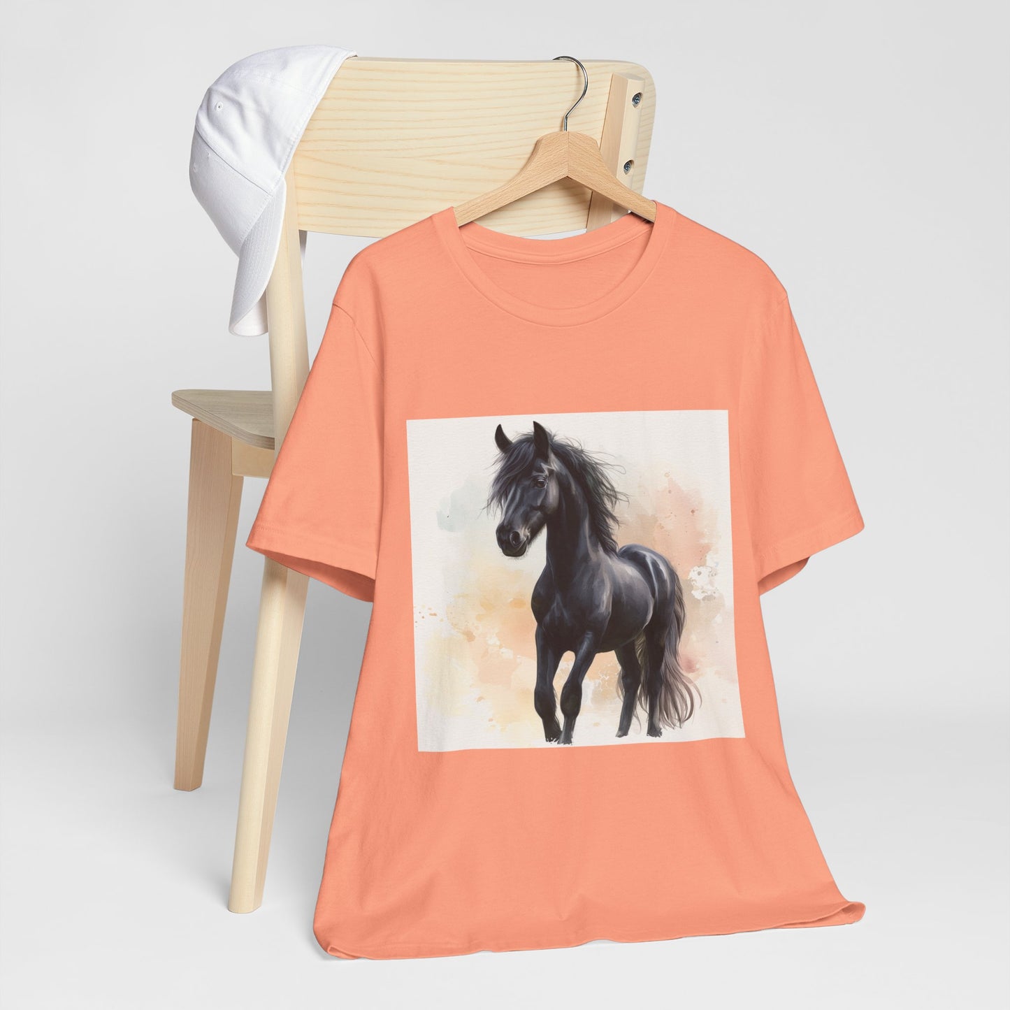 Playful Black Horse Unisex Jersey Short Sleeve Tee