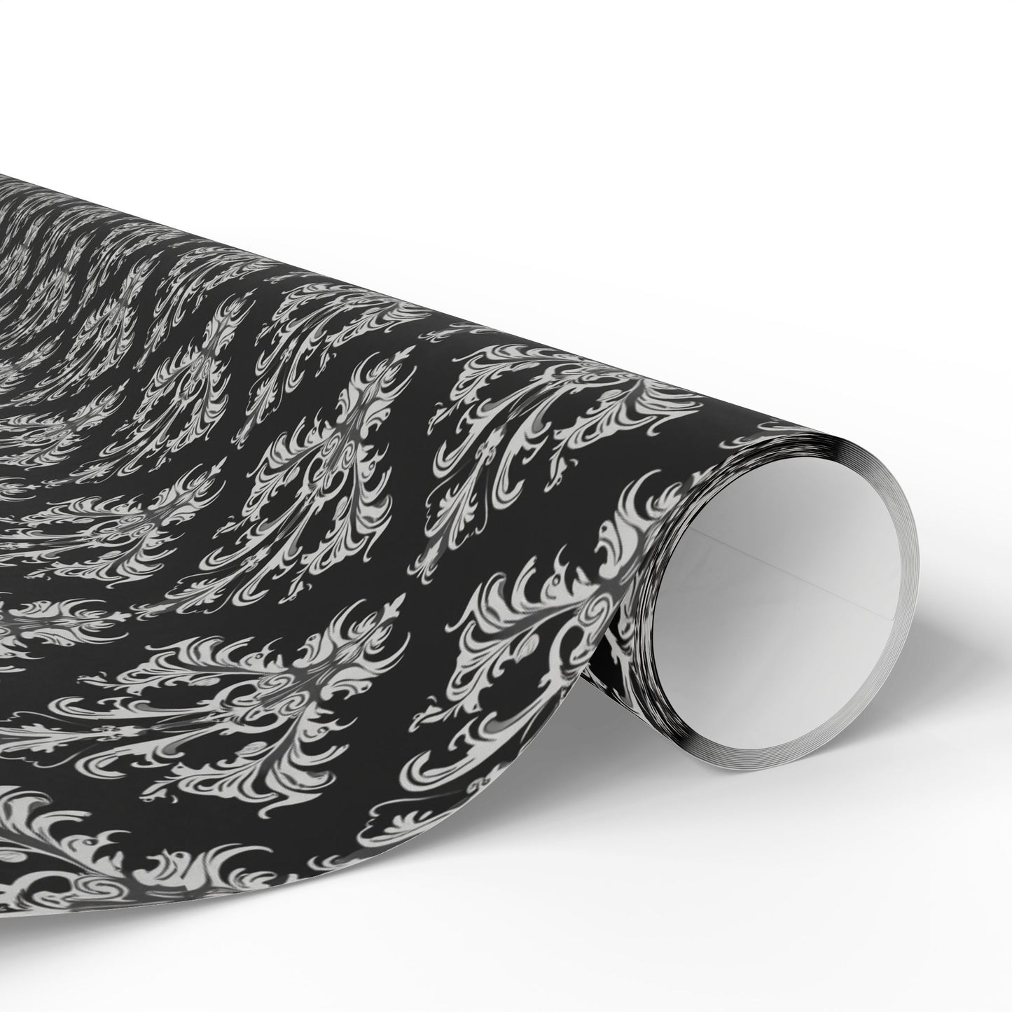 Gray and Black Victorian Pattern Wrapping Papers