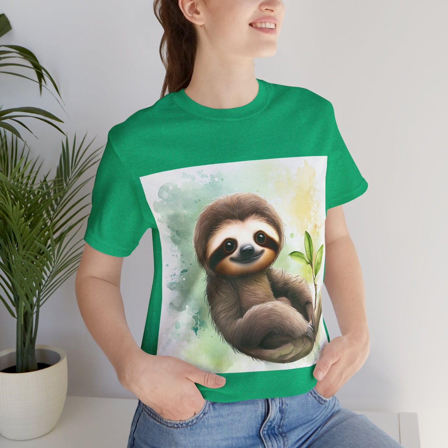 Cute Sloth Unisex Jersey Short Sleeve Tee