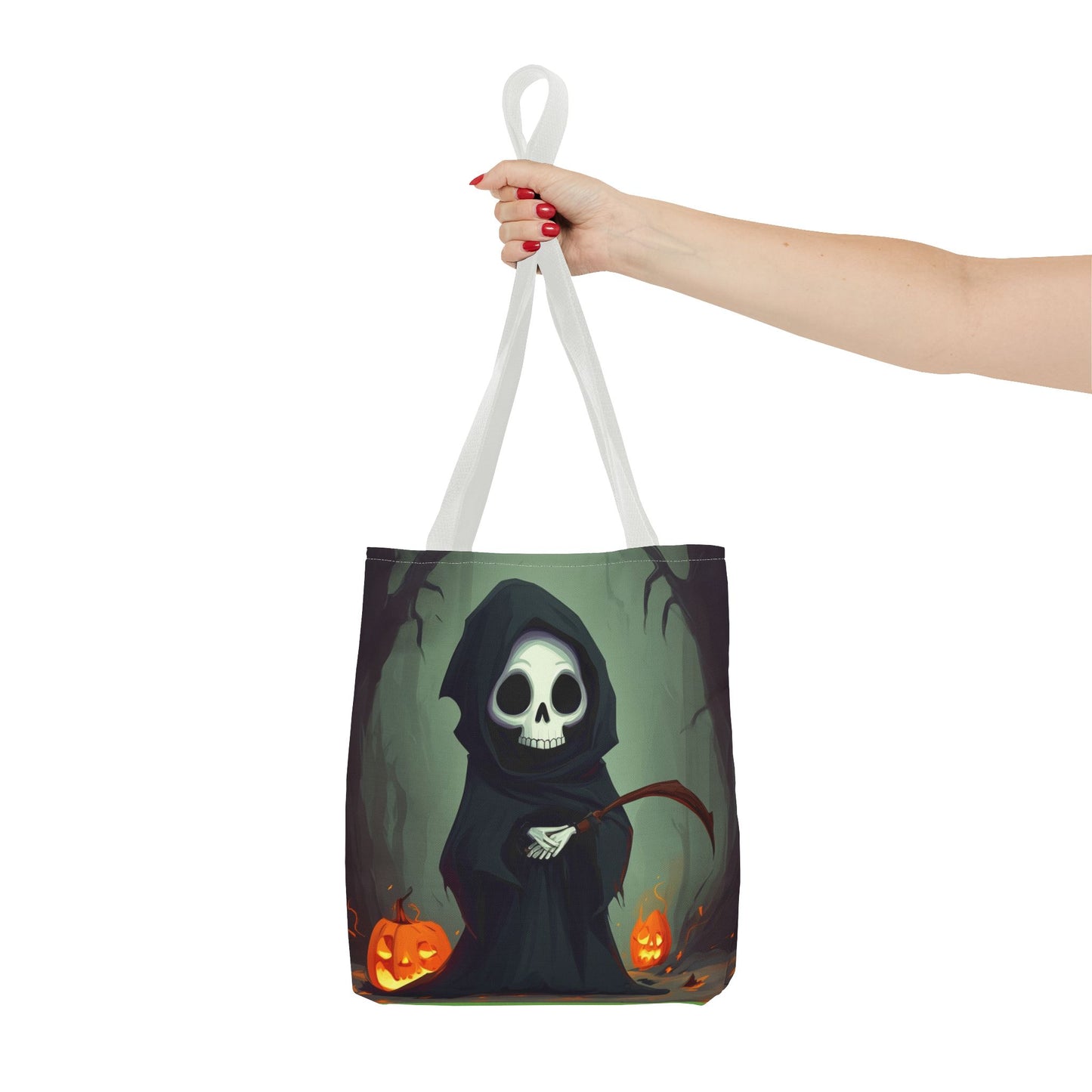 Spooky Forest Grim Reaper Tote Bag (AOP)