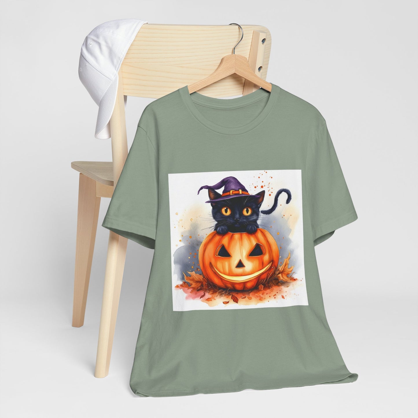 Halloween Cat Unisex Jersey Short Sleeve Tee