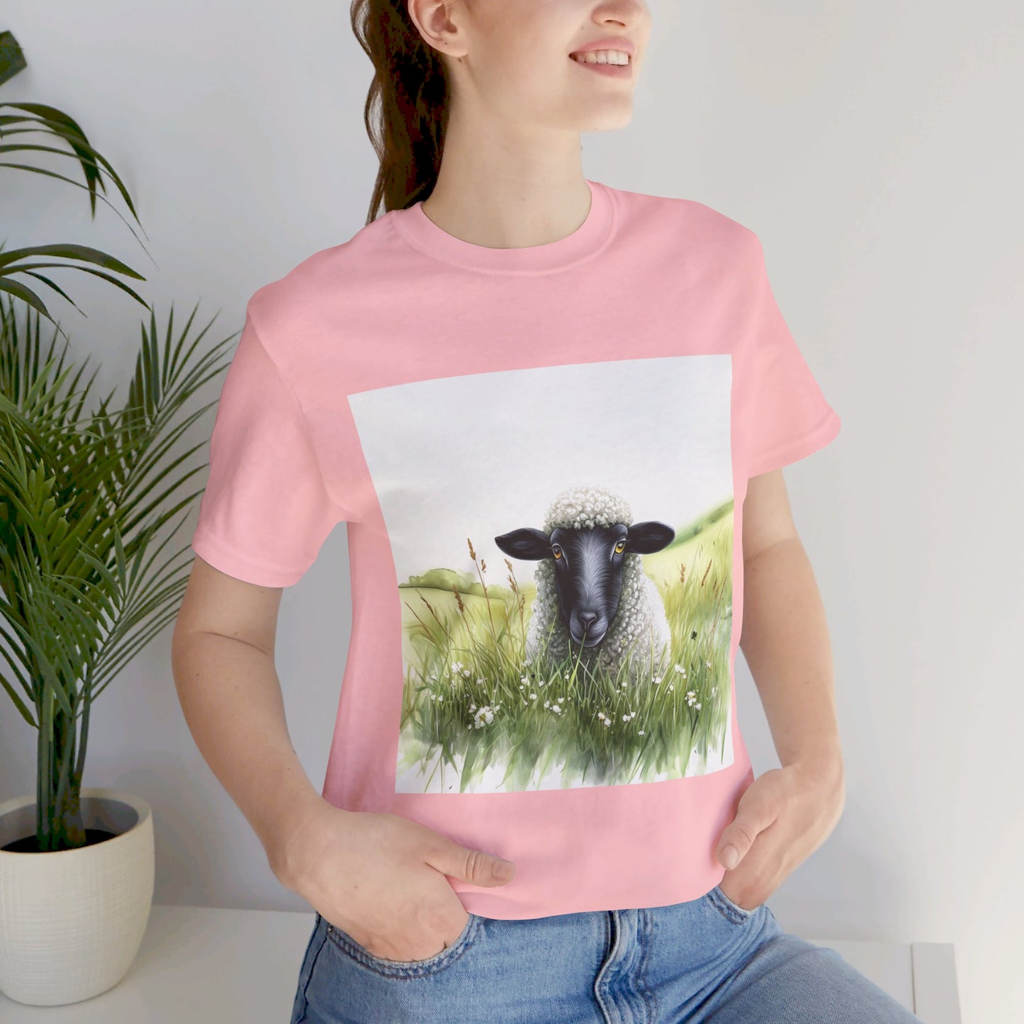 Cute Sheep Unisex Jersey Short Sleeve Tee