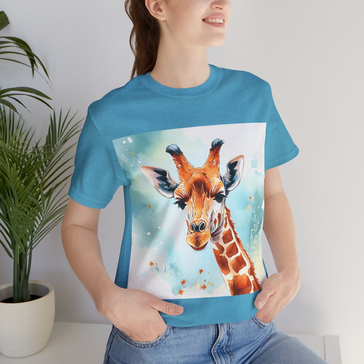 Cute Giraffe Unisex Jersey Short Sleeve Tee