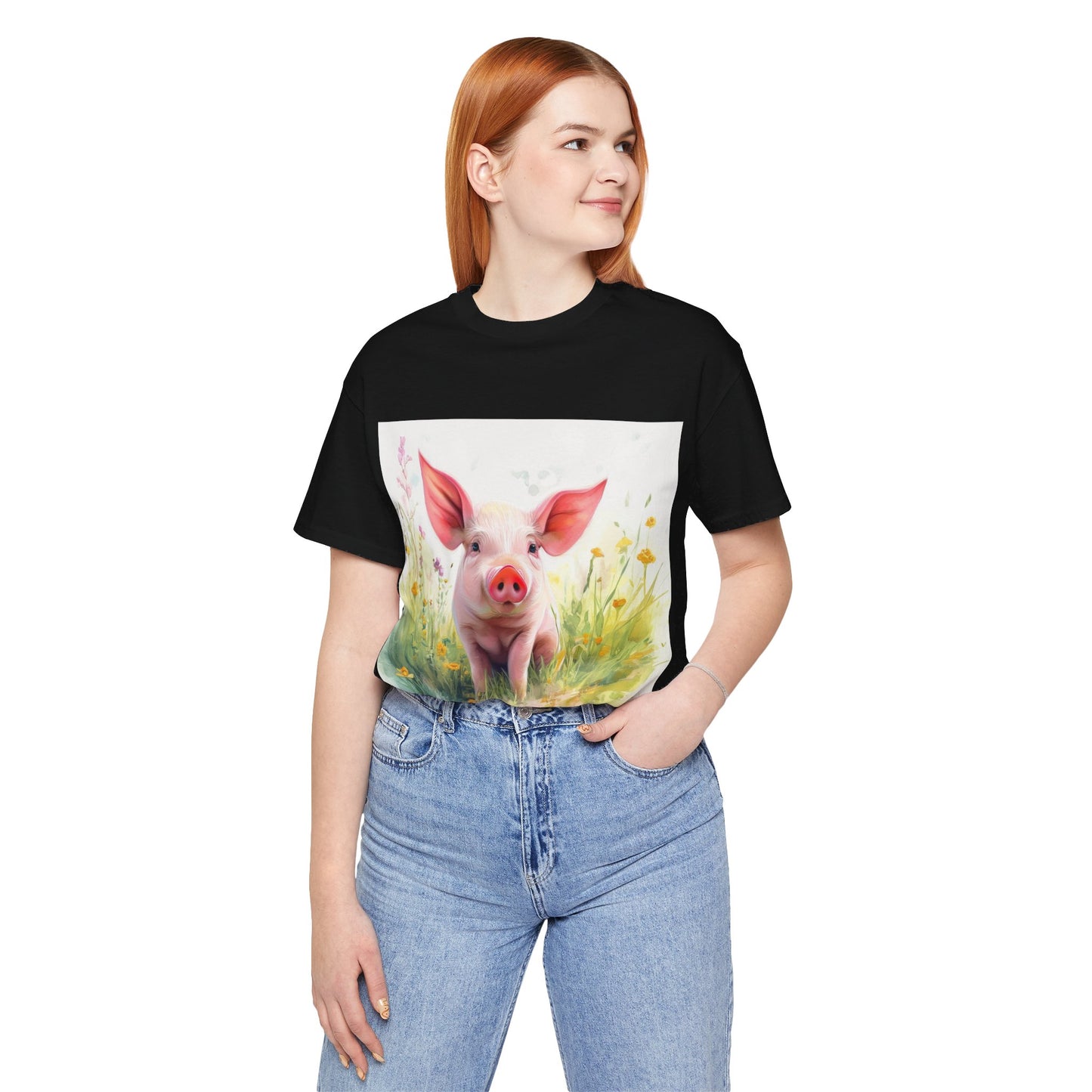 Playful Piglet Unisex Jersey Short Sleeve Tee