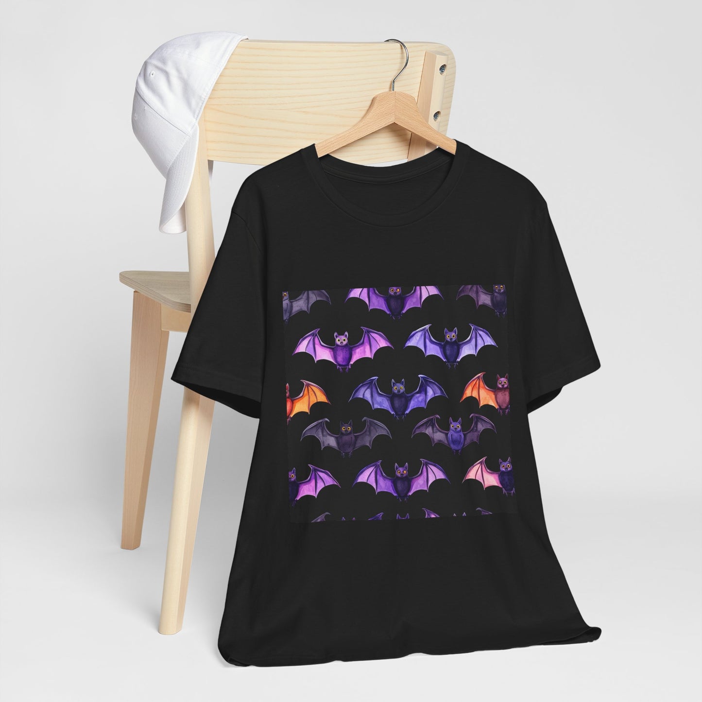 Cute Bat Pattern Unisex Jersey Short Sleeve Tee