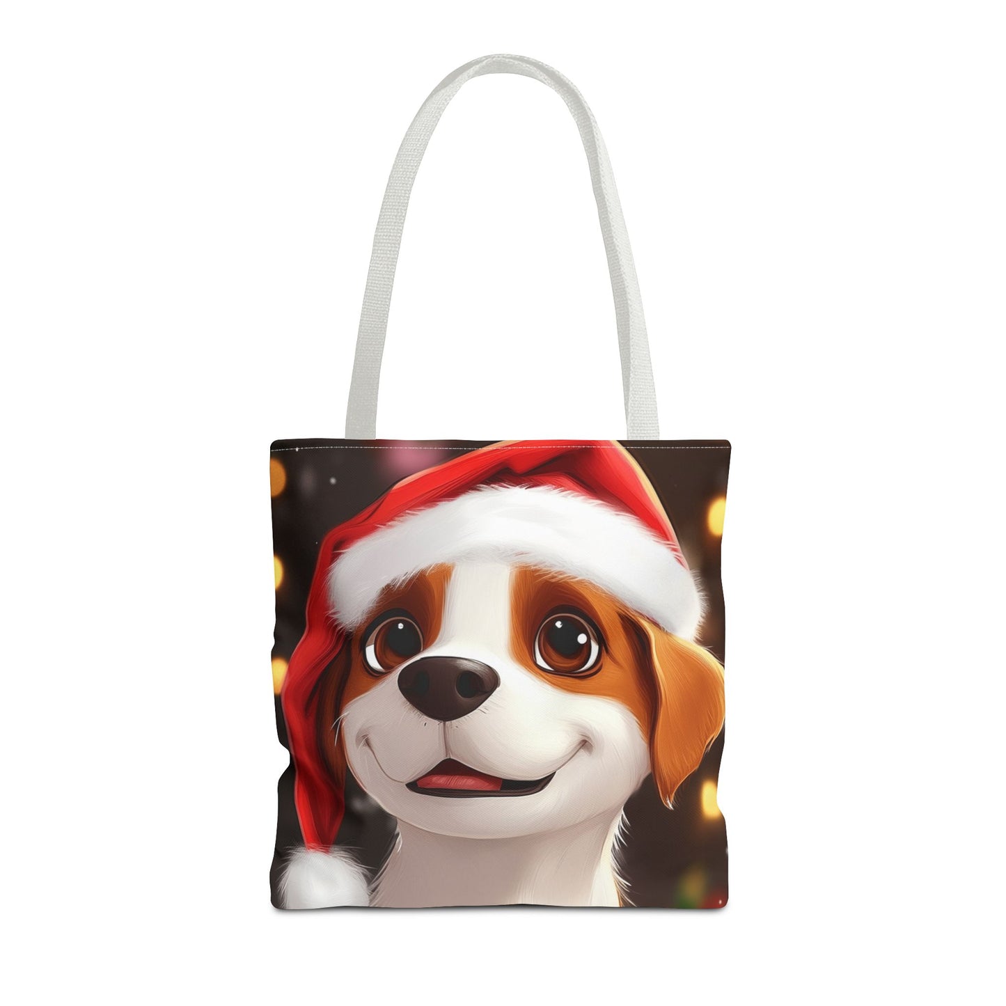 Adorable Festive Puppy Tote Bag (AOP)