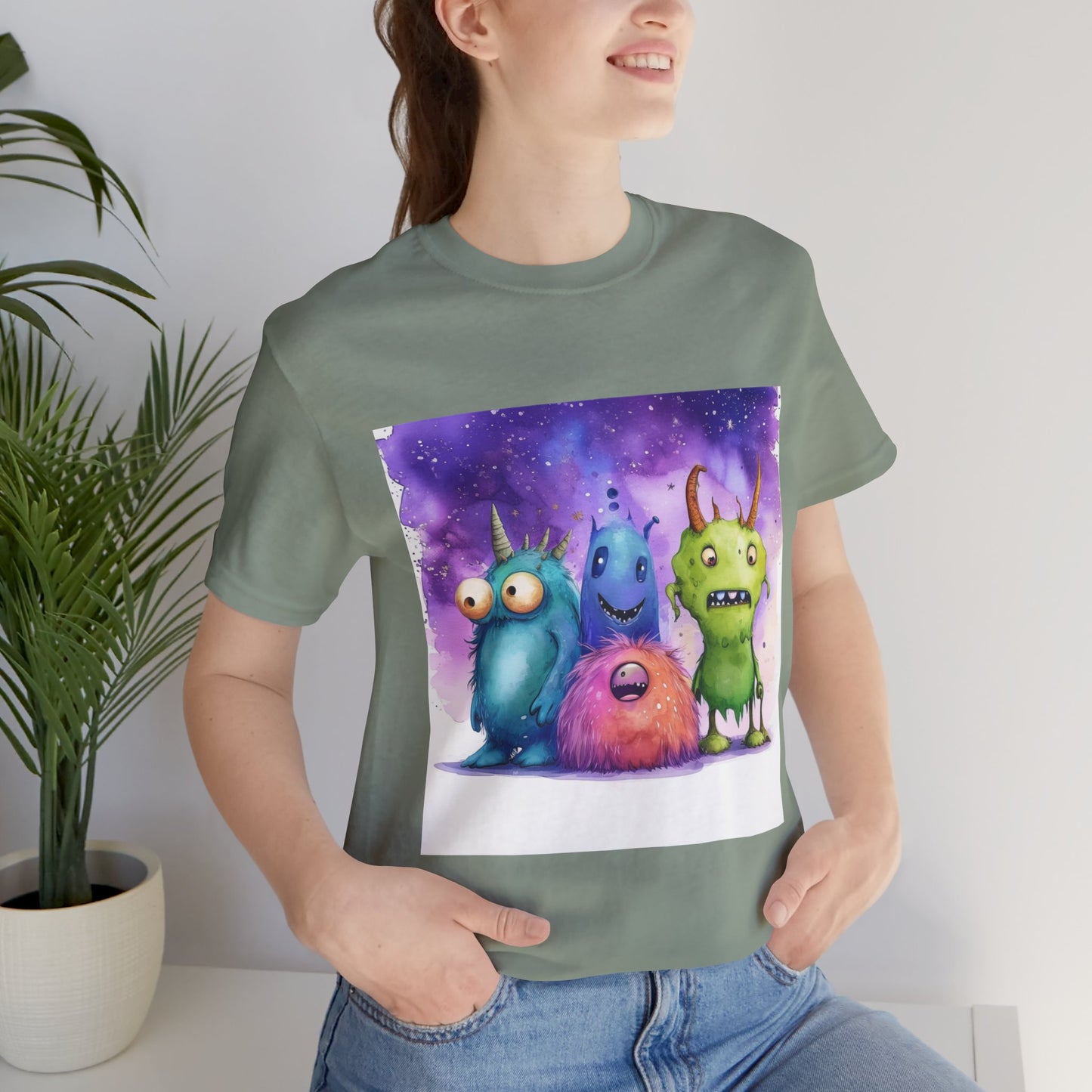 Cartoon Movie Monsters Unisex Jersey Short Sleeve Tee