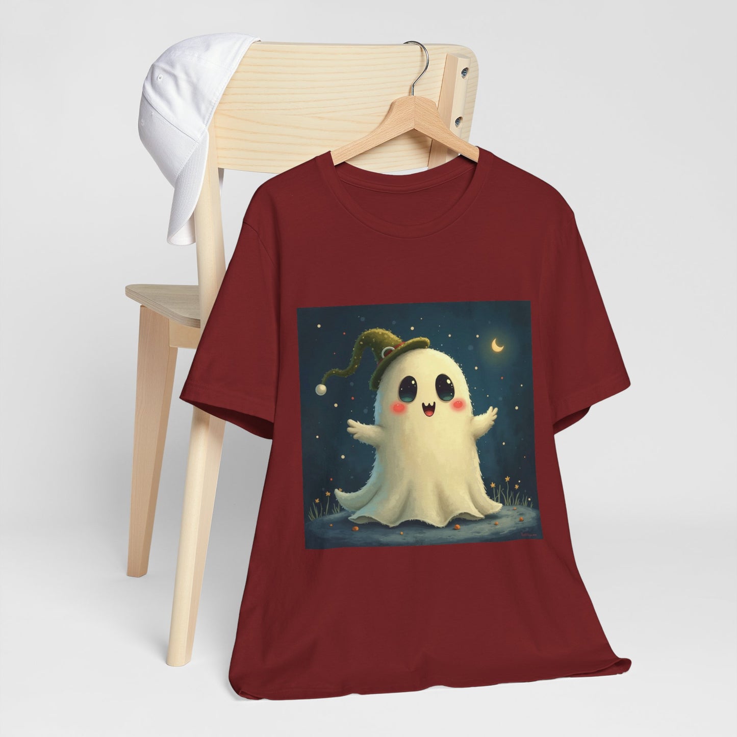 Cute Spooky Winter Ghost Unisex Jersey Tee