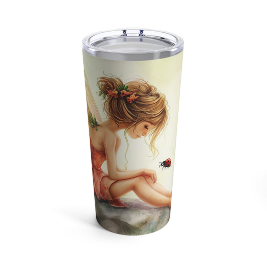 Garden Fairy and Ladybug Tumbler 20oz