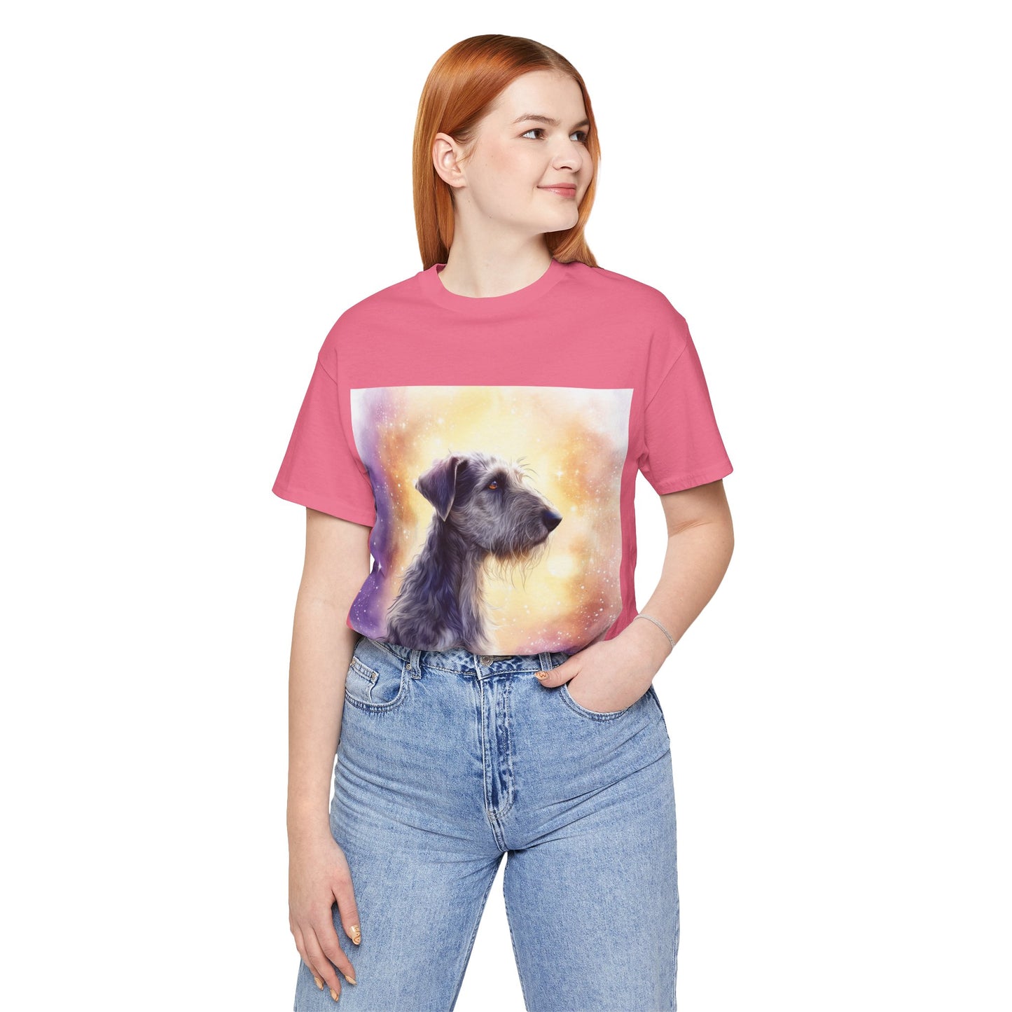 Watercolor Irish Wolf Hound Unisex Jersey Short Sleeve Tee