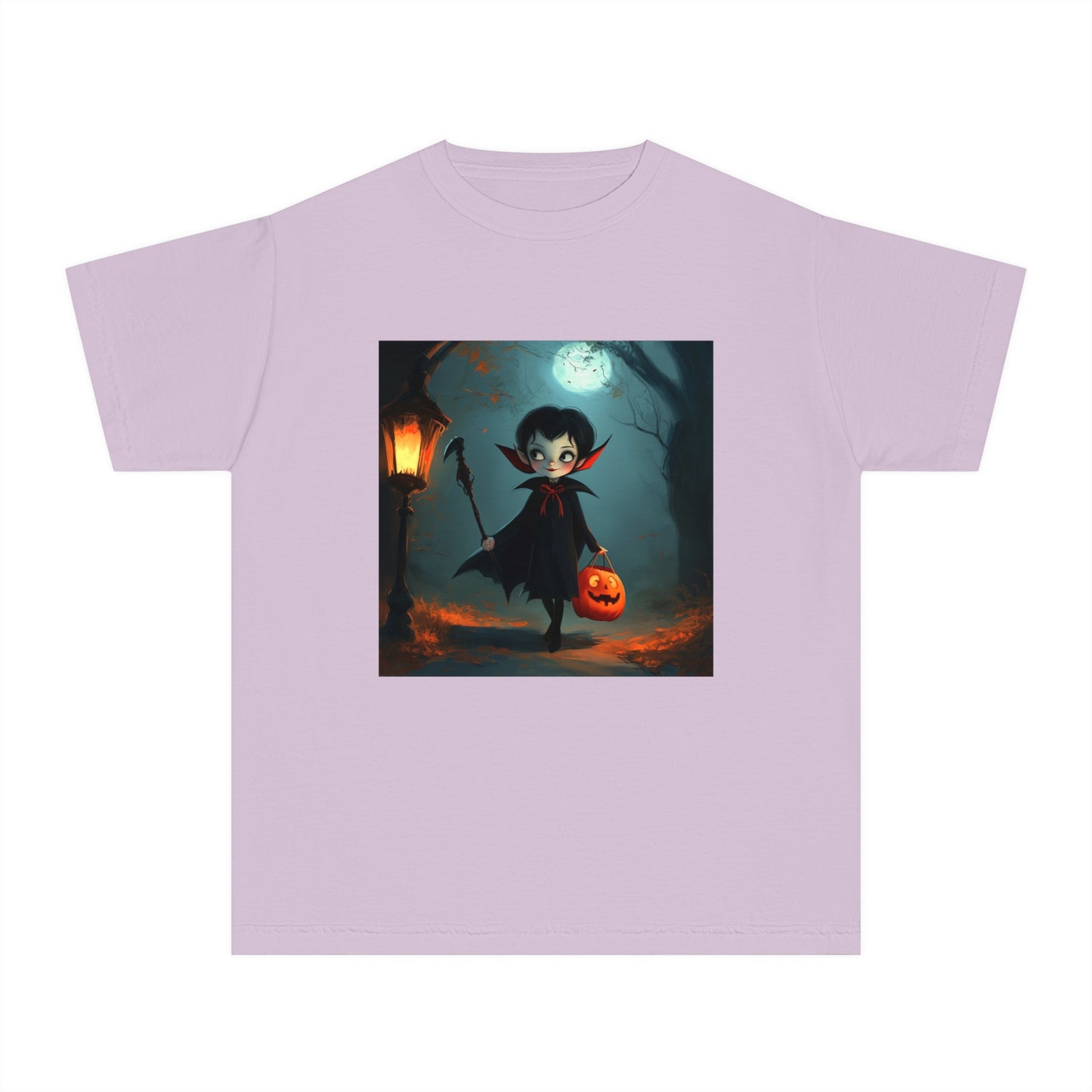 Cute Trick or Treating Vampire Youth Midweight Tee