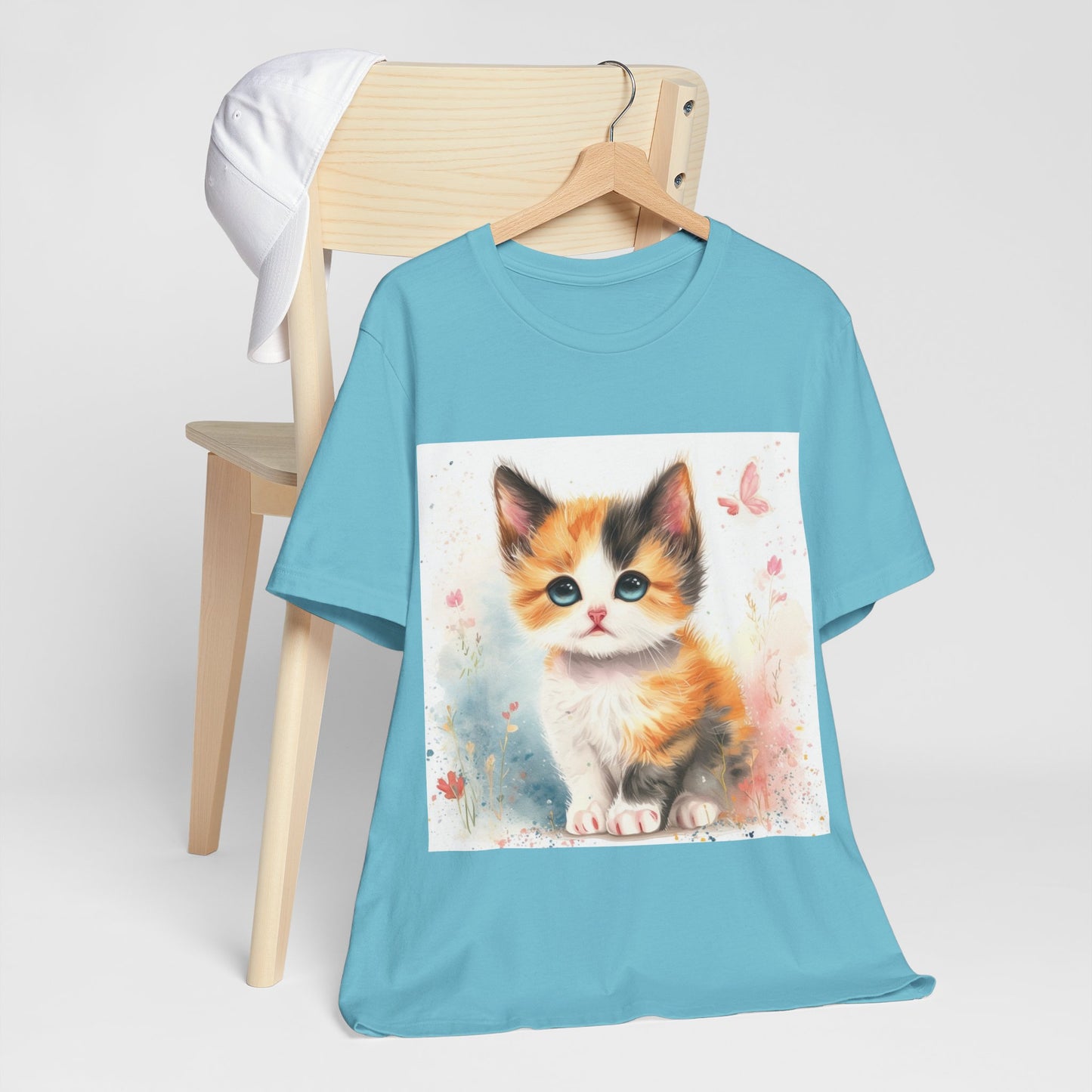 Butterfly Calico Kitten Unisex Jersey Short Sleeve Tee