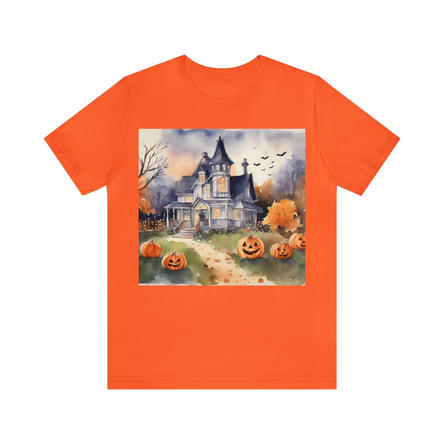 Haunted House Halloween Unisex Jersey Short Sleeve Tee