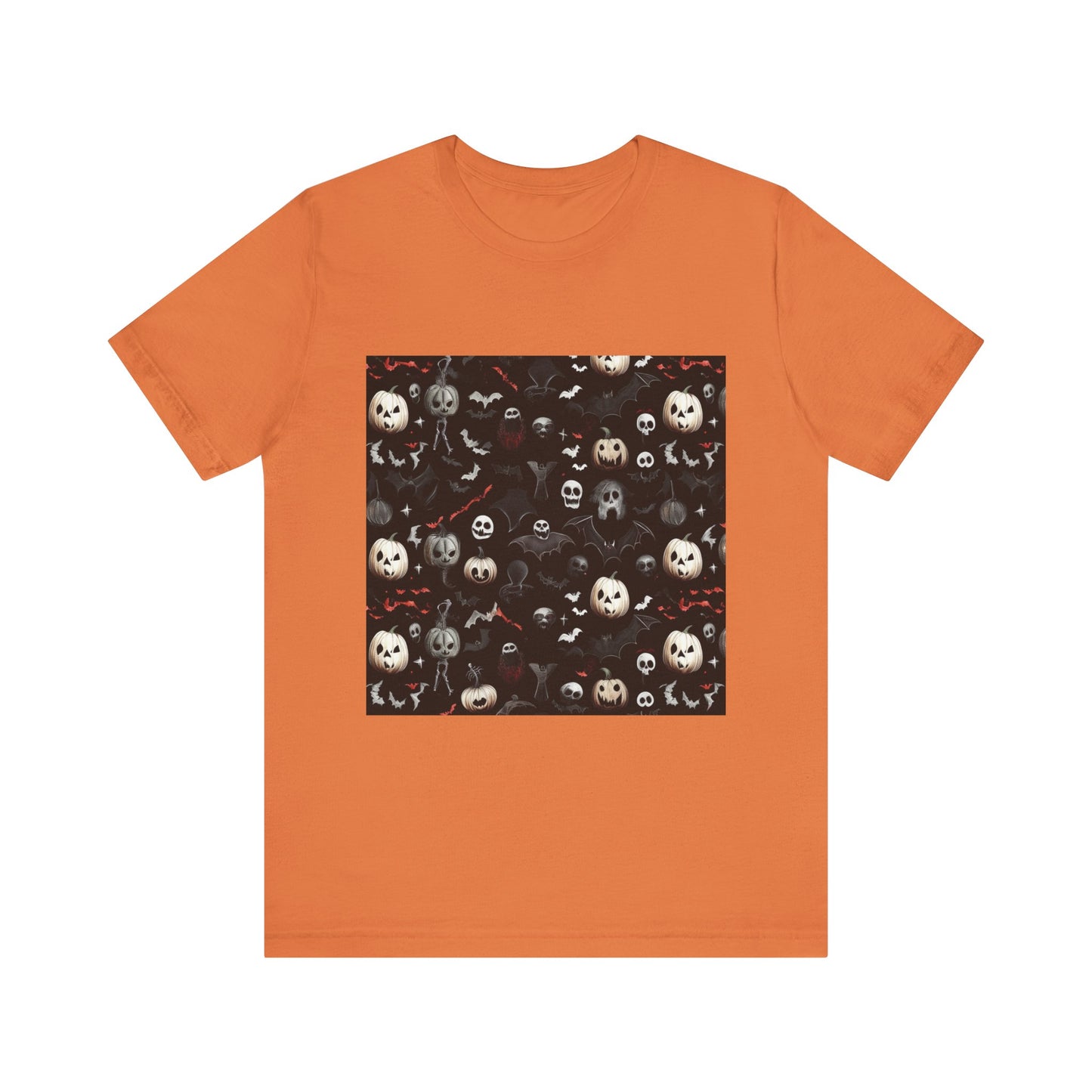 Creepy Halloween Pattern Unisex Jersey Short Sleeve Tee