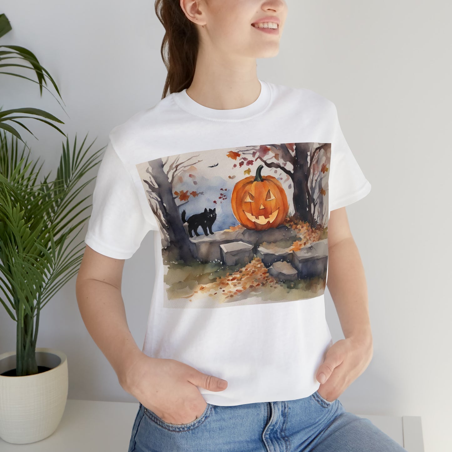 Halloween Jacko-lantern Unisex Jersey Short Sleeve Tee