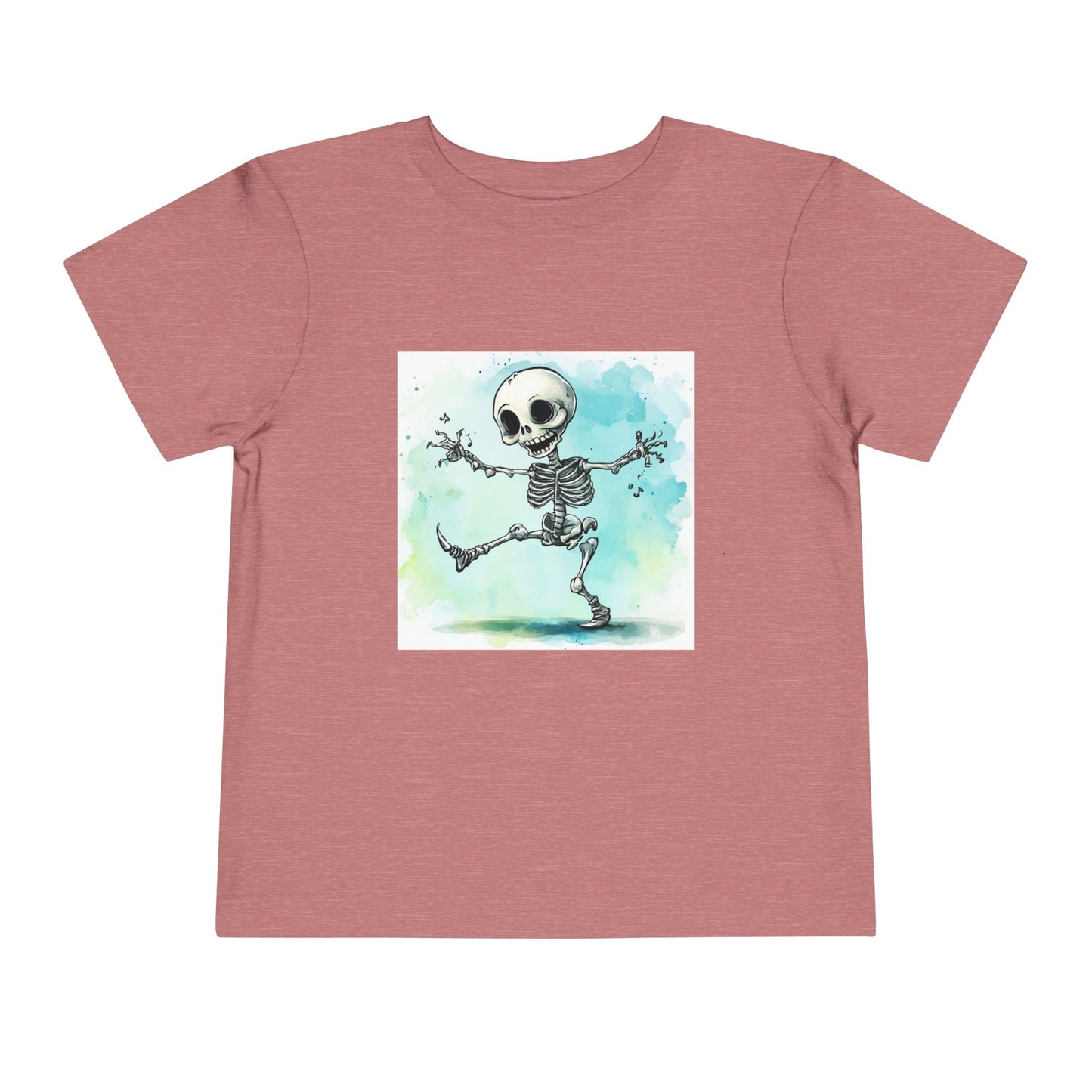 Cute Happy Skeleton Toddler Short Sleeve Tee