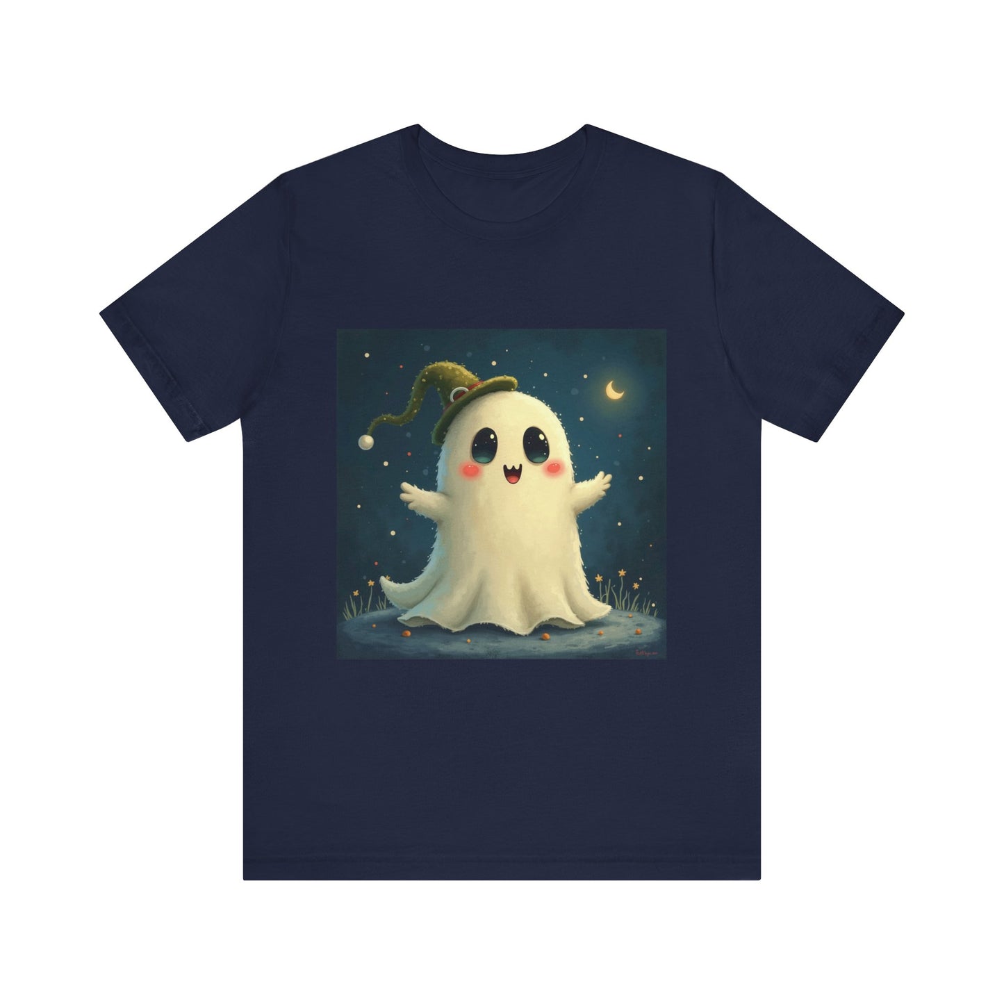 Cute Spooky Winter Ghost Unisex Jersey Tee