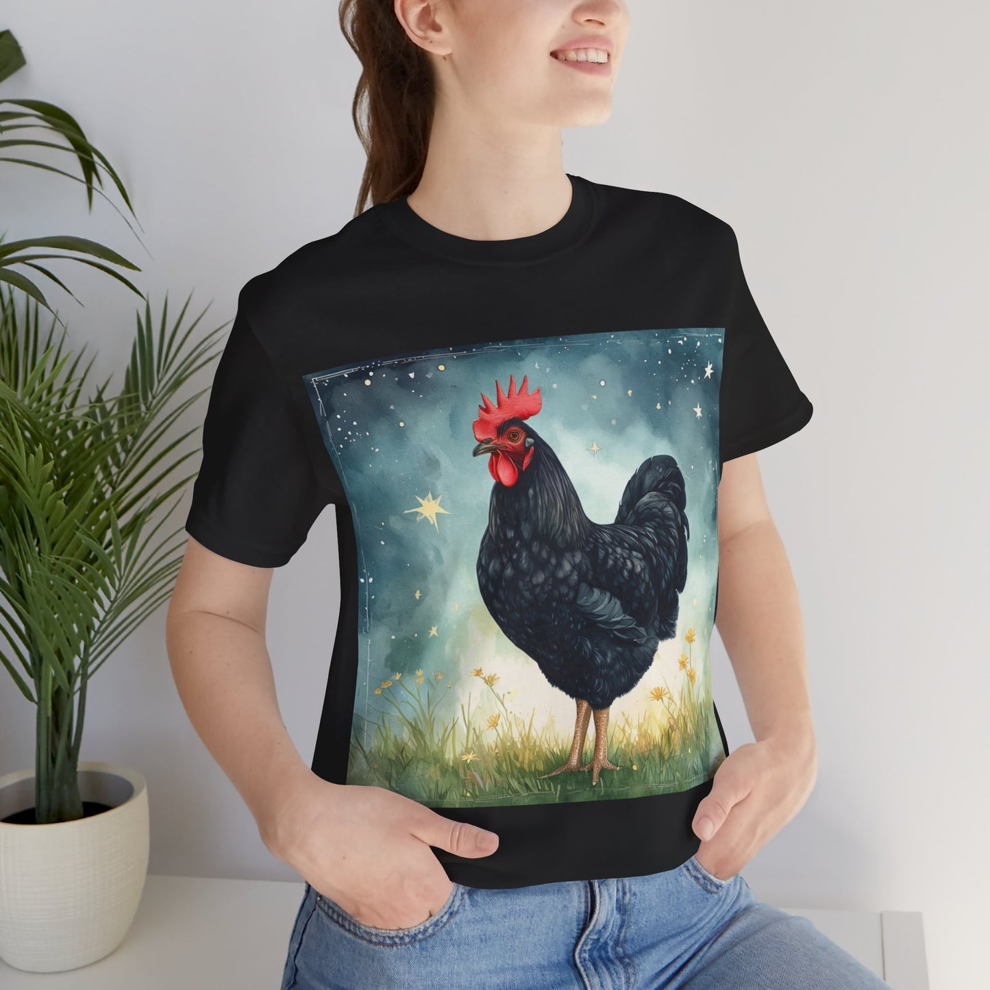 Black Chicken Unisex Jersey Short Sleeve Tee