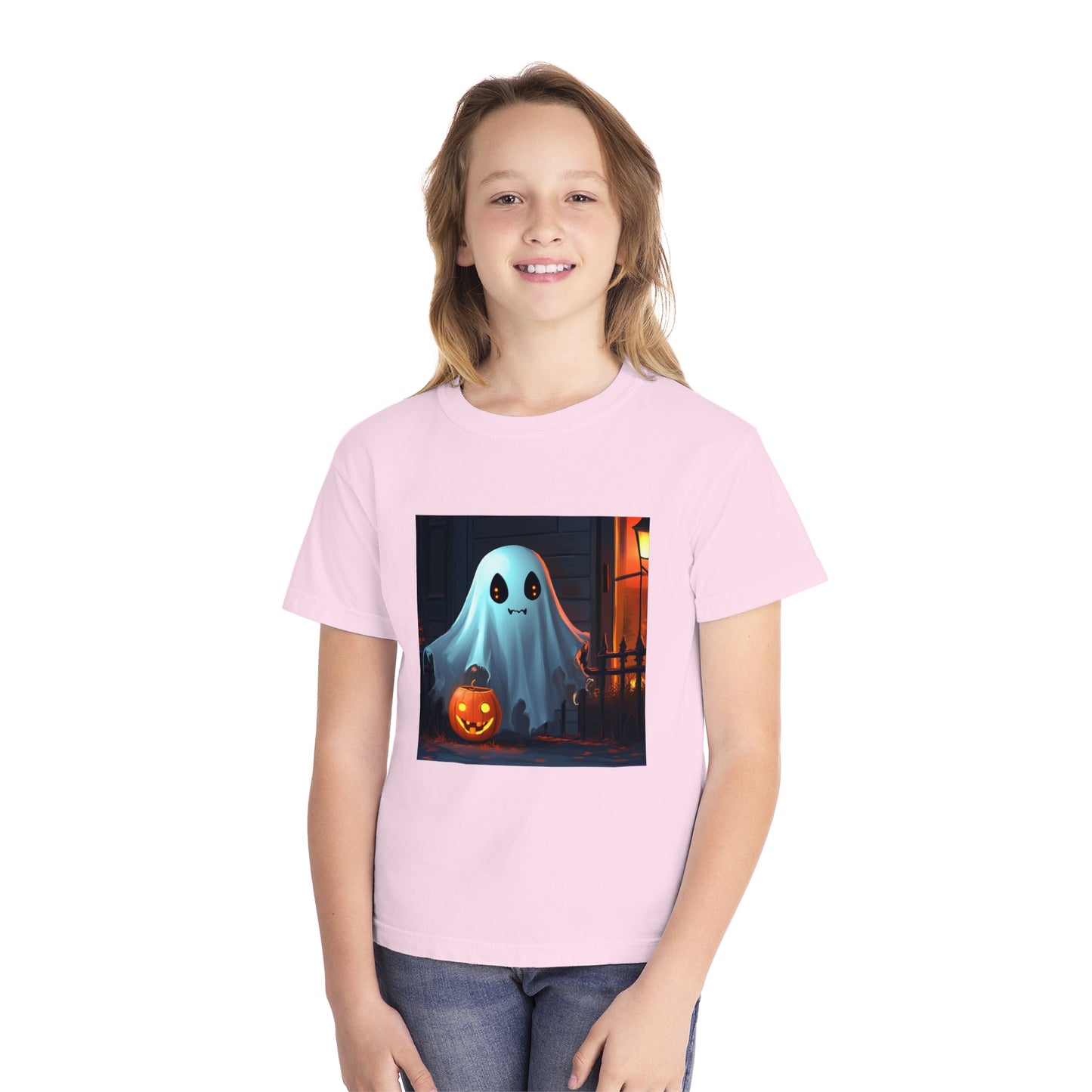 Ghost Trick or Treating Youth Midweight Tee