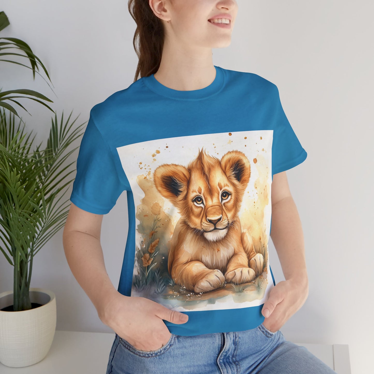 Cute Lion Cub Unisex Jersey Short Sleeve Tee