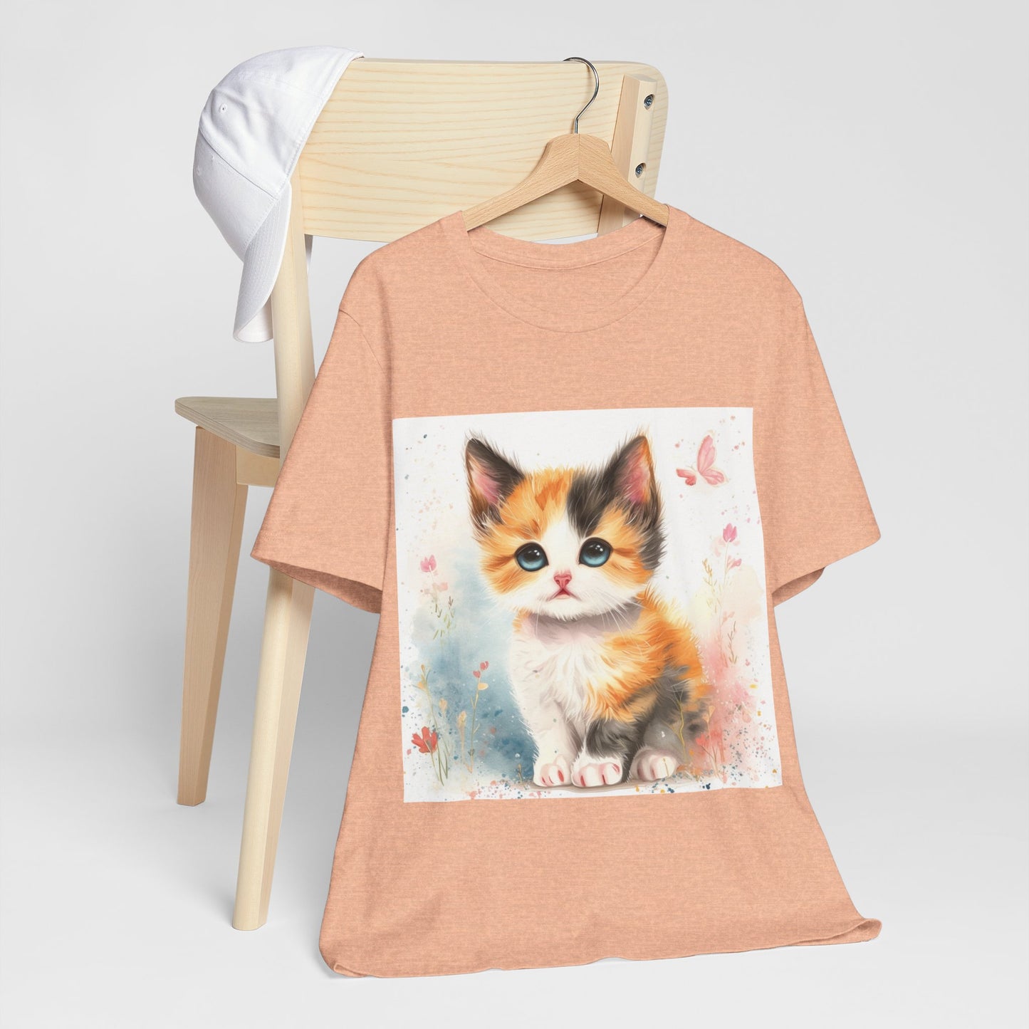 Butterfly Calico Kitten Unisex Jersey Short Sleeve Tee