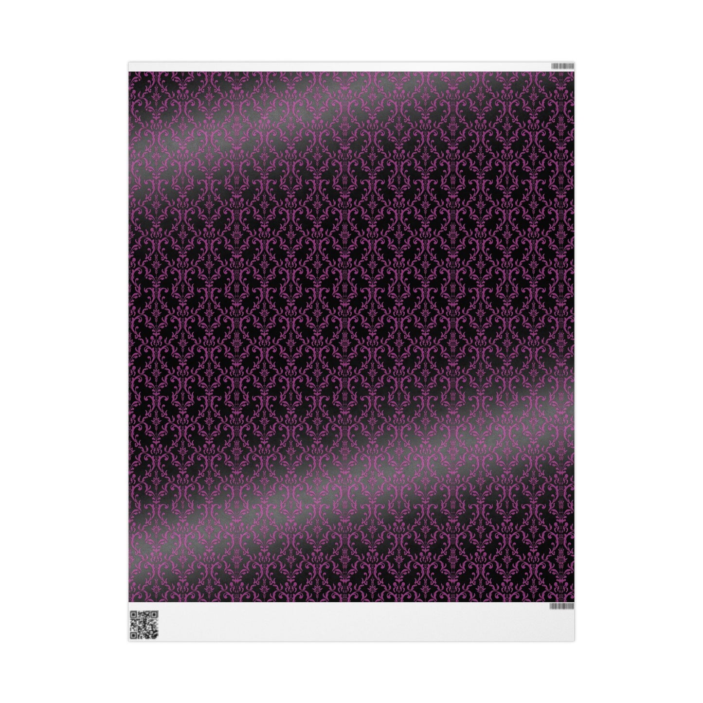 Black and Purple Damask Style Wrapping Papers