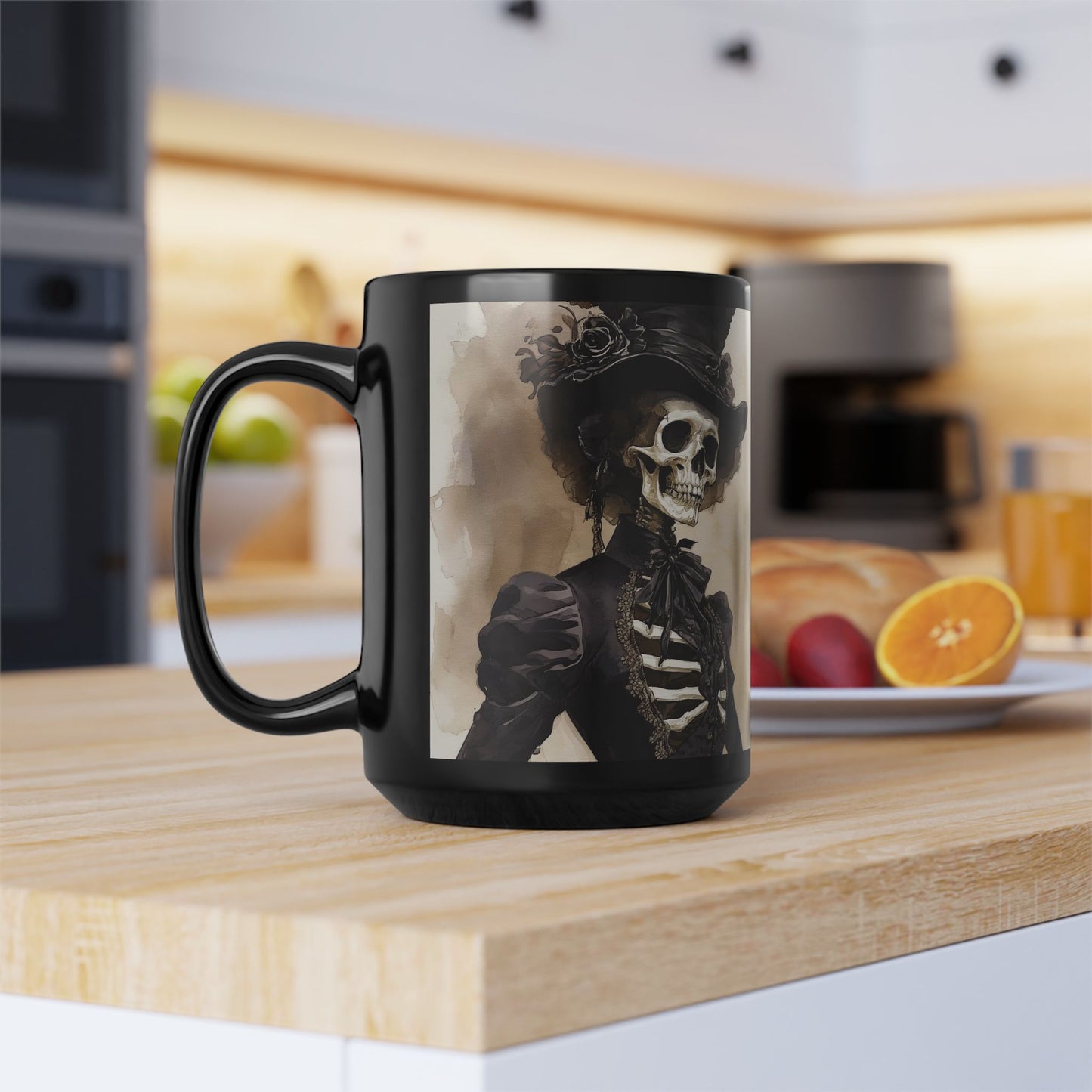 Victorian Skeletons Black Mug (11oz, 15oz)