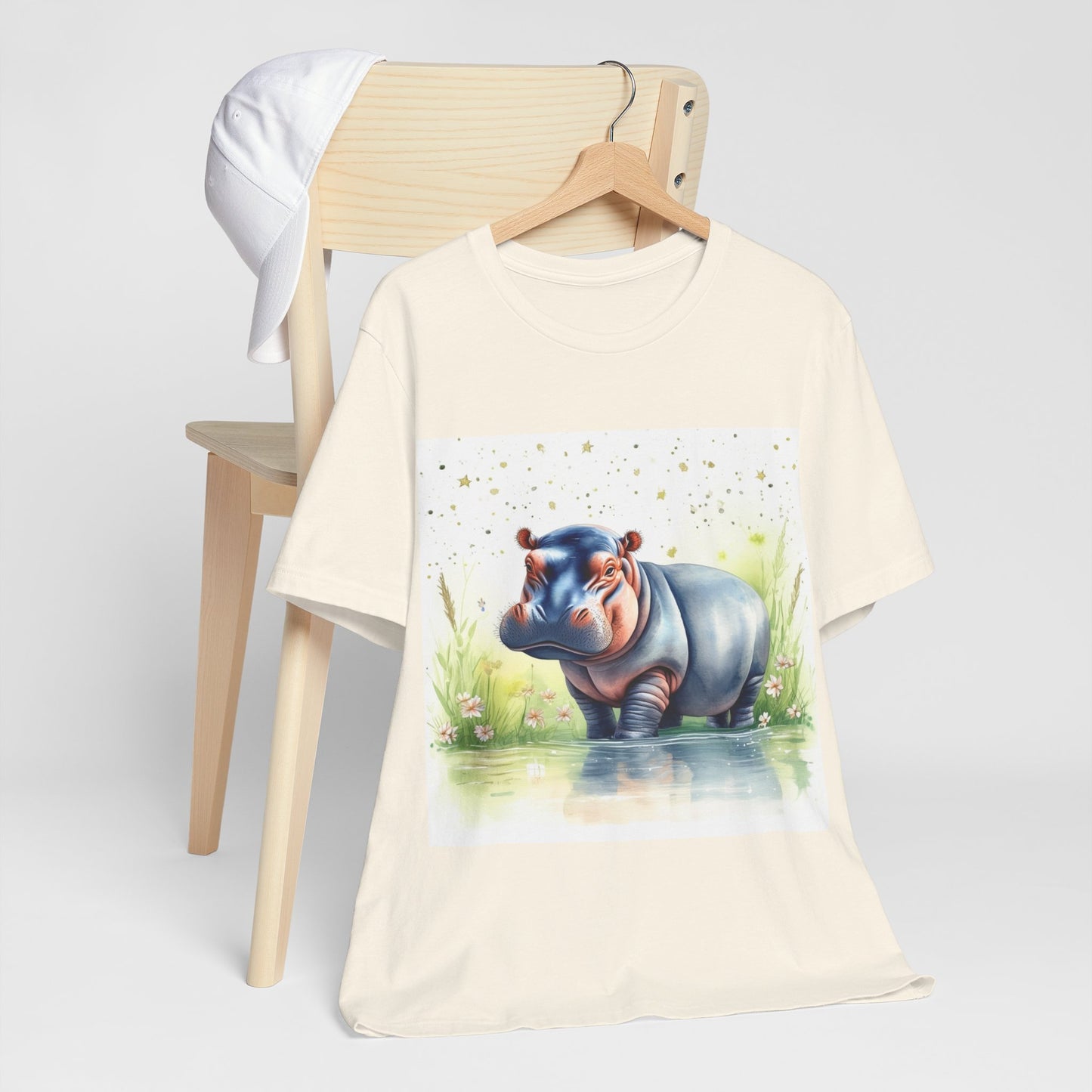 Cute Hippo Unisex Jersey Short Sleeve Tee