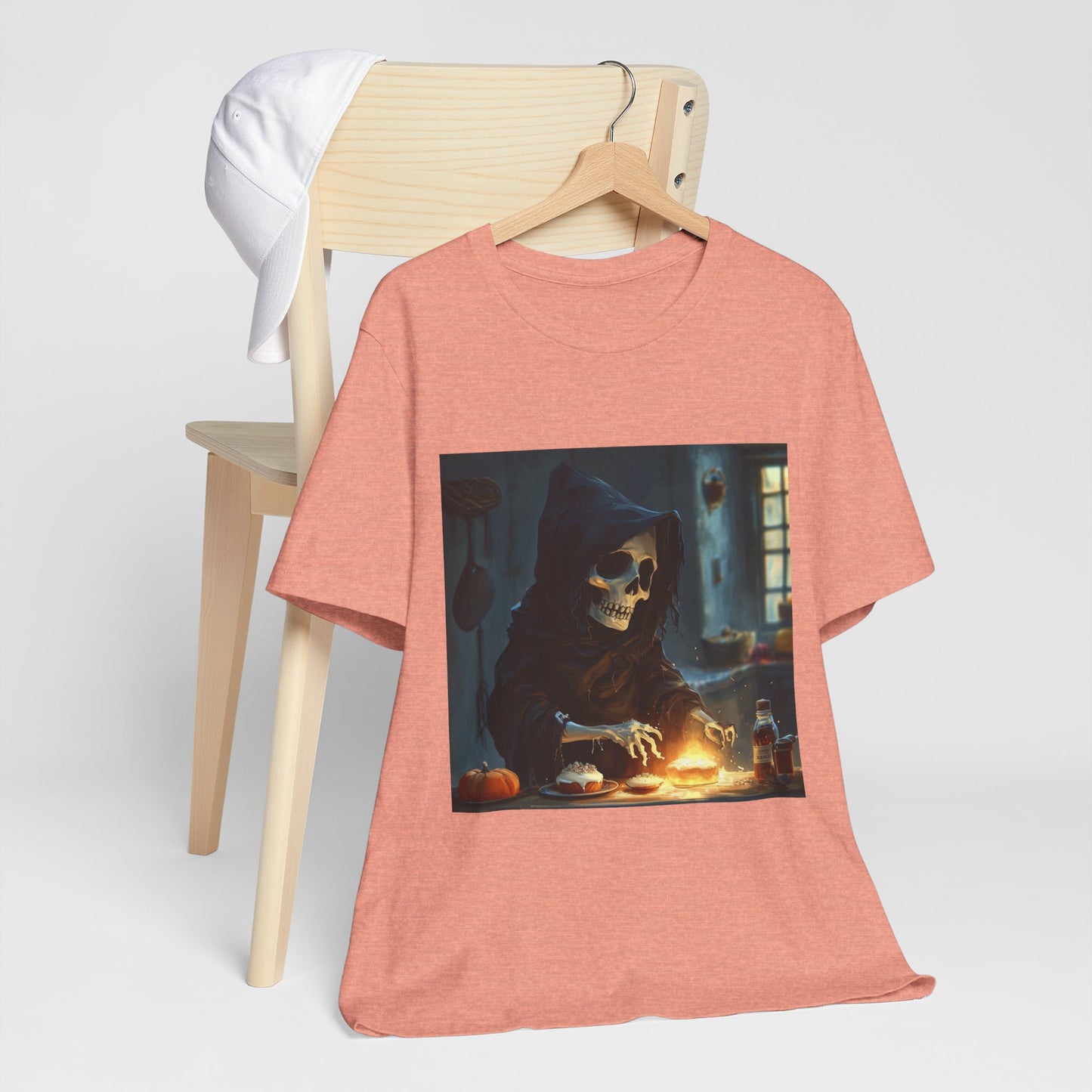 Grim Reaper Baking Sweet Rolls Unisex Jersey Short Sleeve Tee