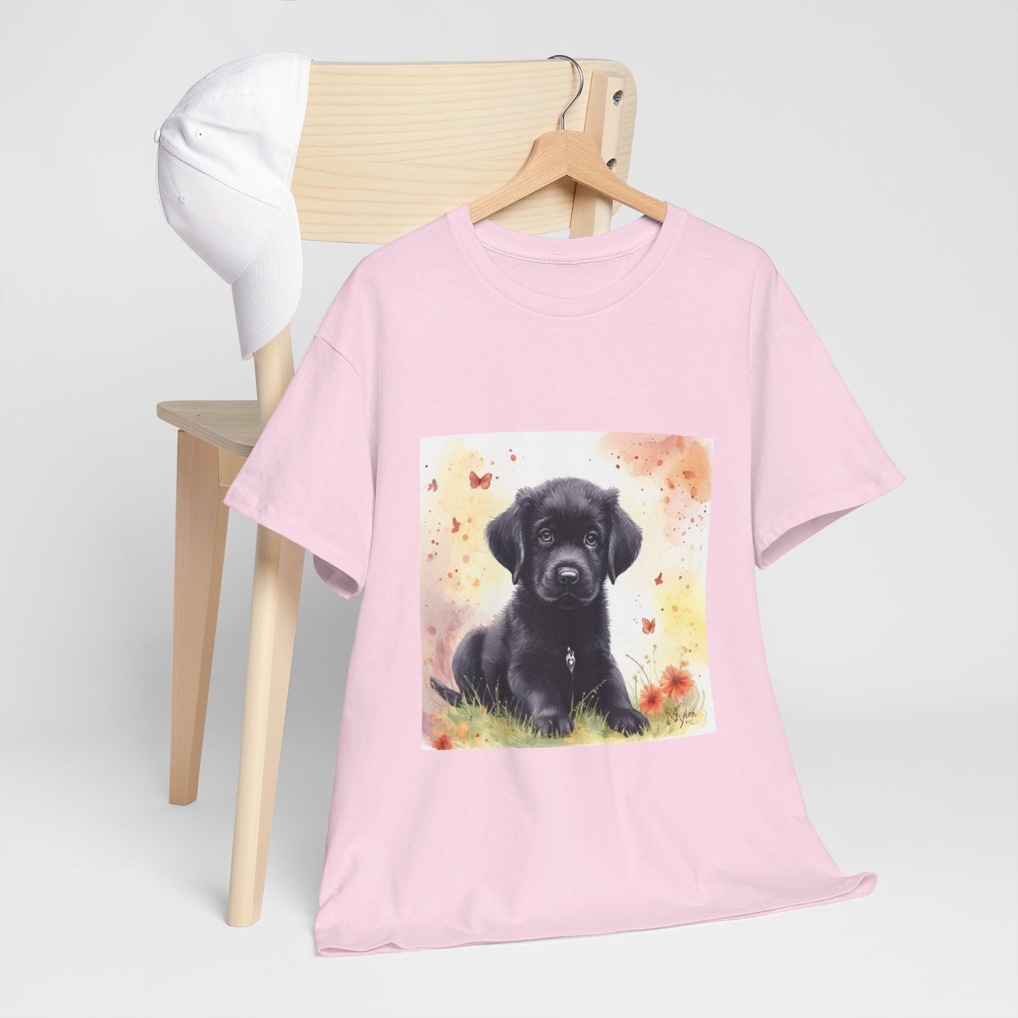 Black Lab Puppy Unisex Heavy Cotton Tee