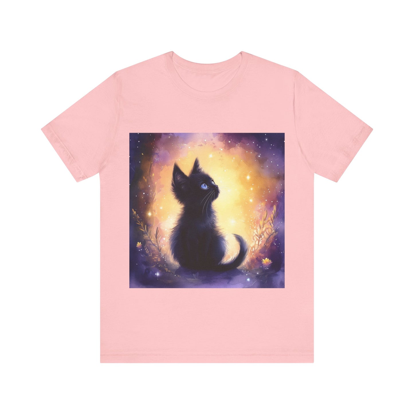 Galaxy Black Kitten Unisex Jersey Short Sleeve Tee