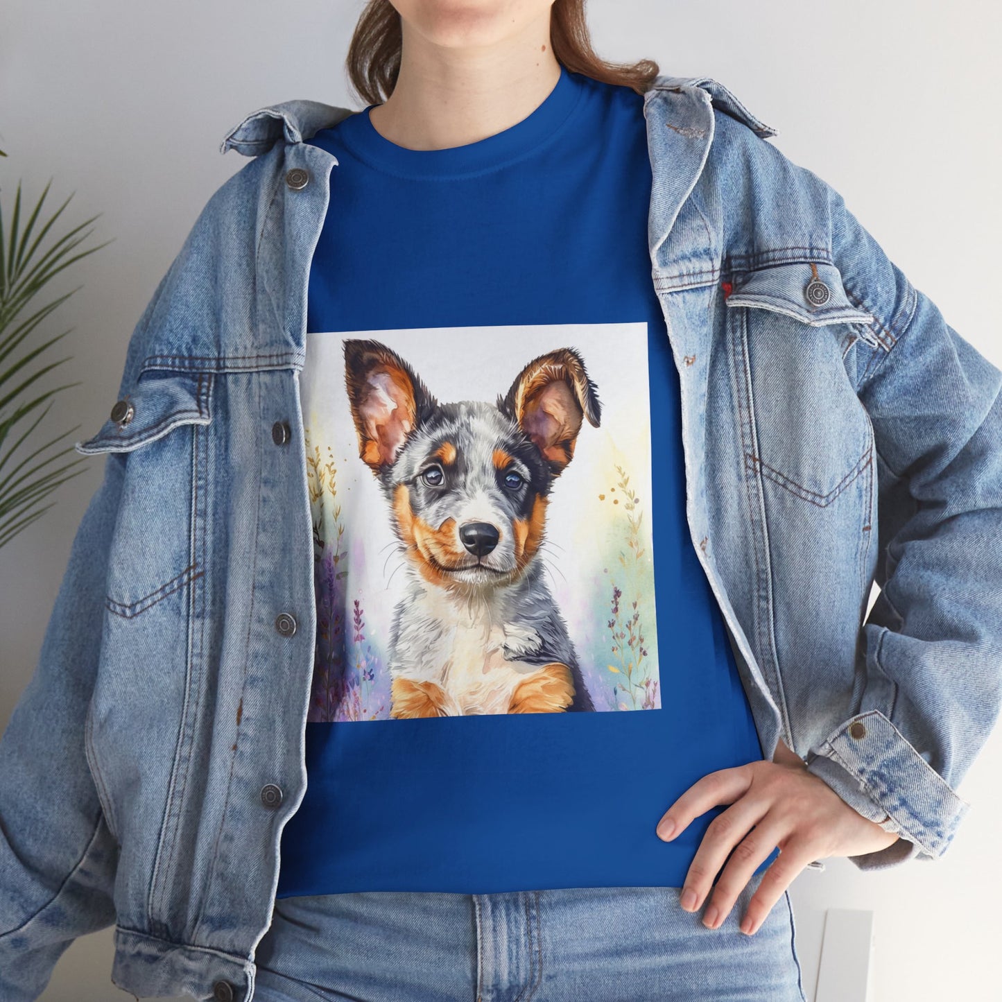 Australian Cattle Dog Puppy Unisex Heavy Cotton Tee