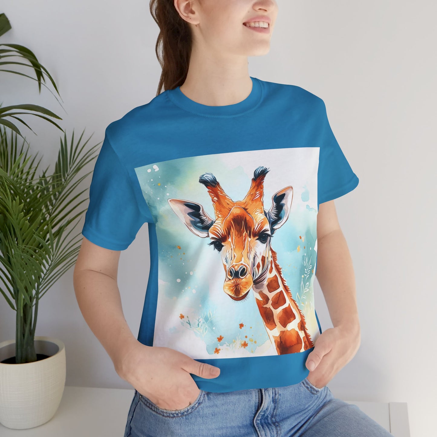 Cute Giraffe Unisex Jersey Short Sleeve Tee