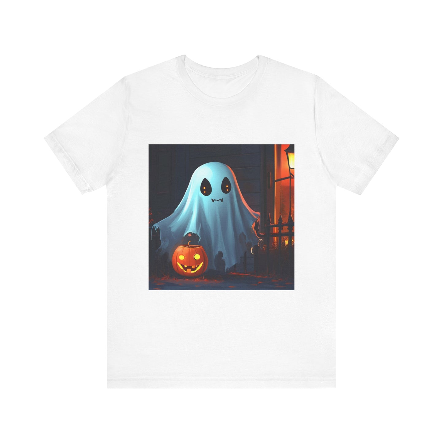 Cute Ghost Trick or Treating Unisex Jersey Short Sleeve Tee