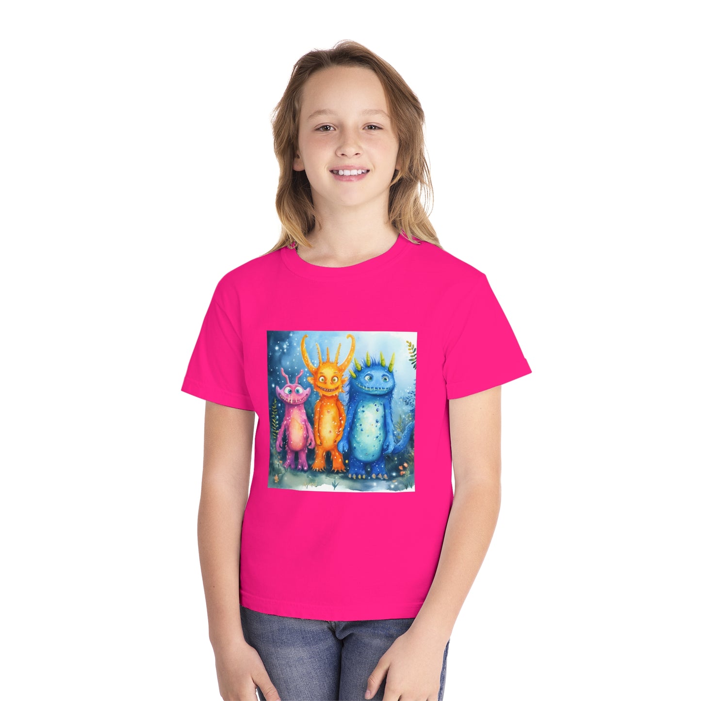 Cute Funny Monsters Youth Midweight Tee