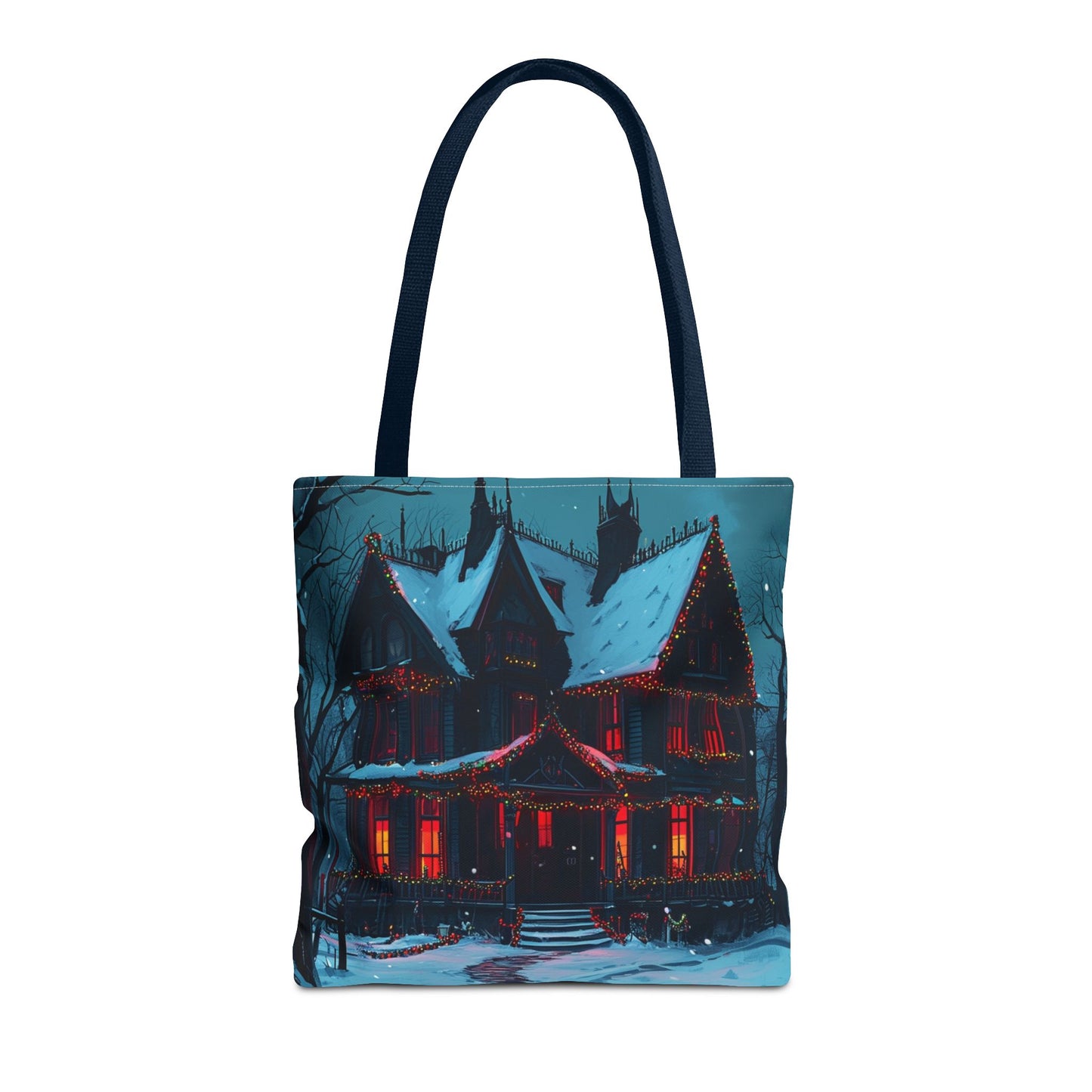 Festive Haunted House Tote Bag (AOP)