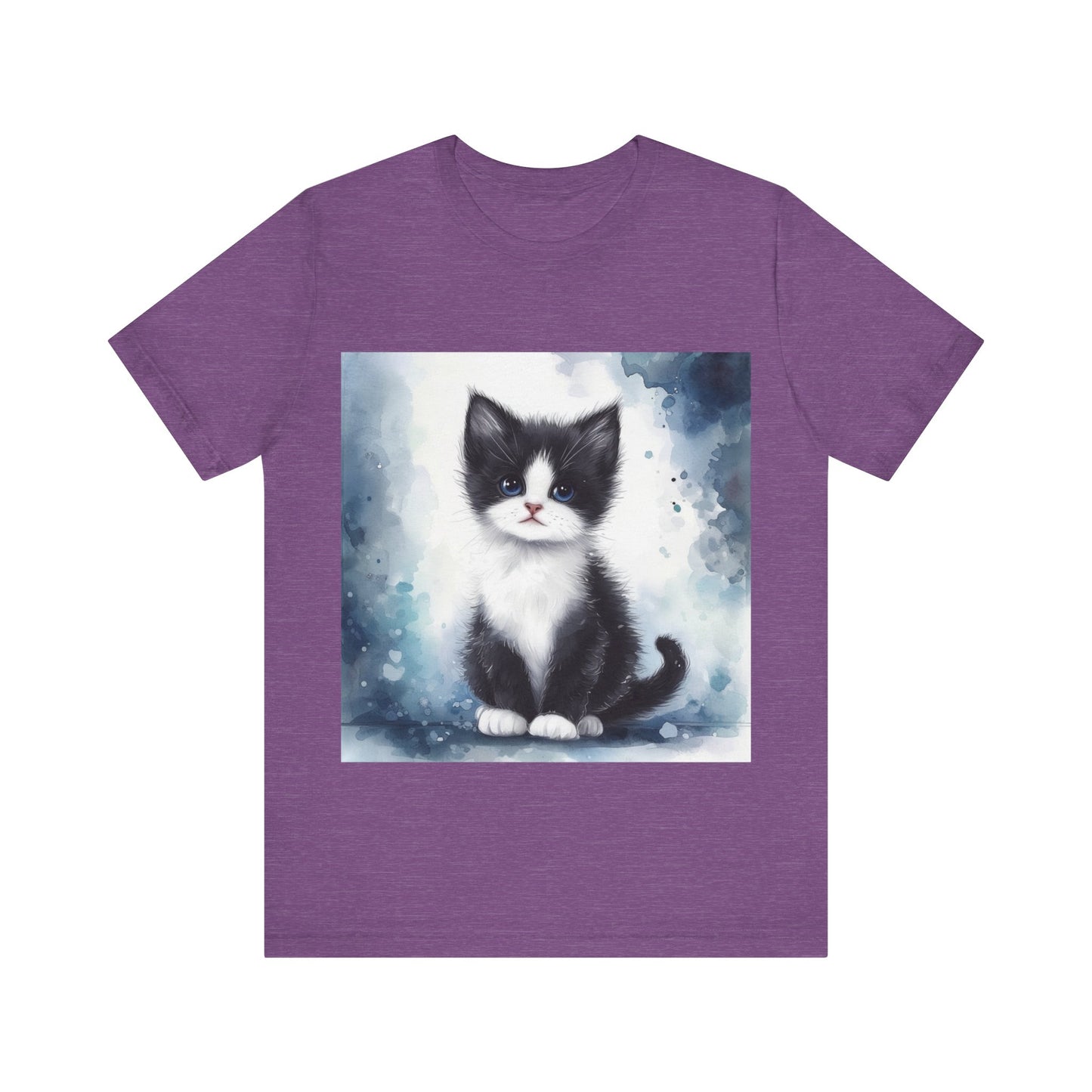 Watercolor Tuxedo Kitten Unisex Jersey Short Sleeve Tee