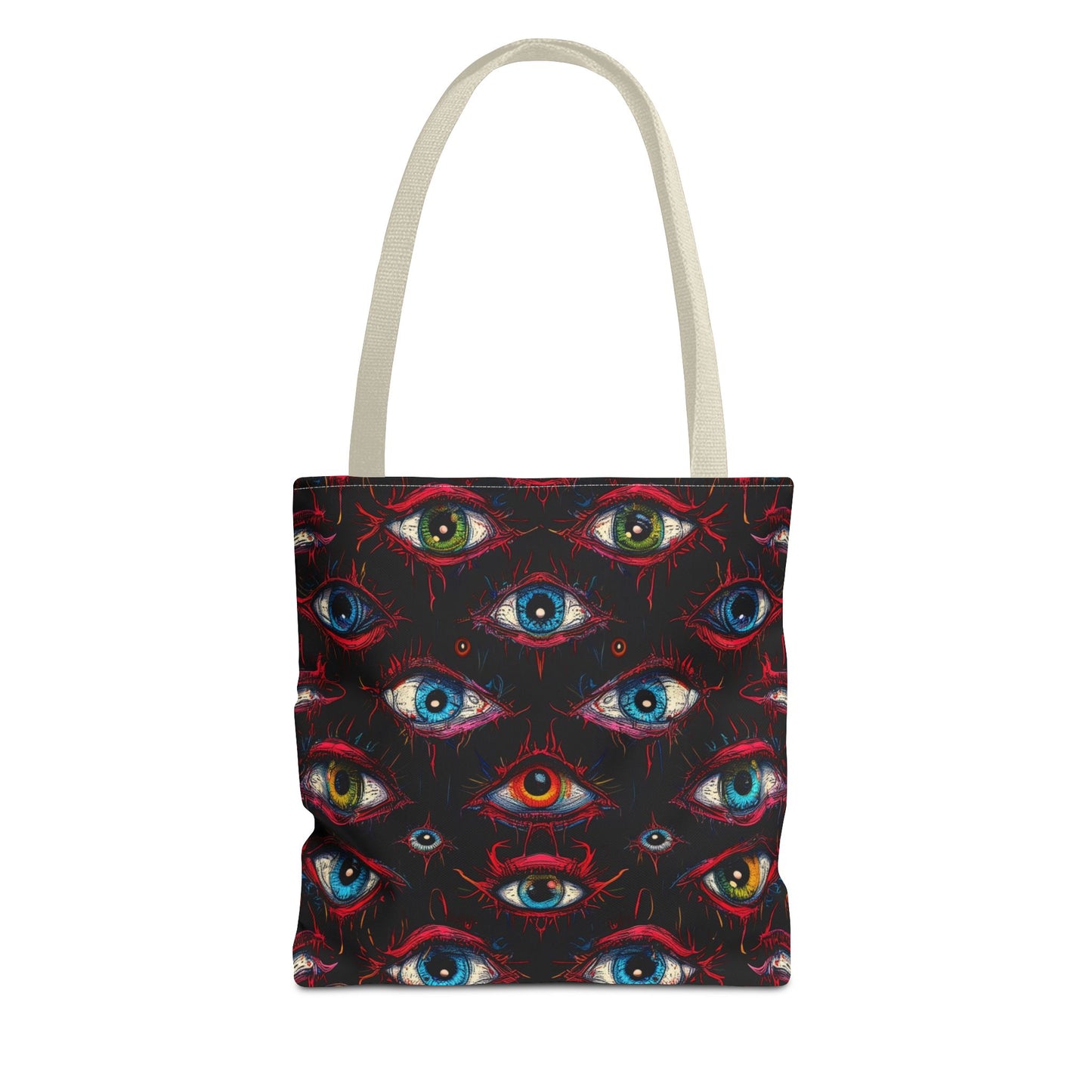 Creepy Eye Pattern Tote Bag (AOP)