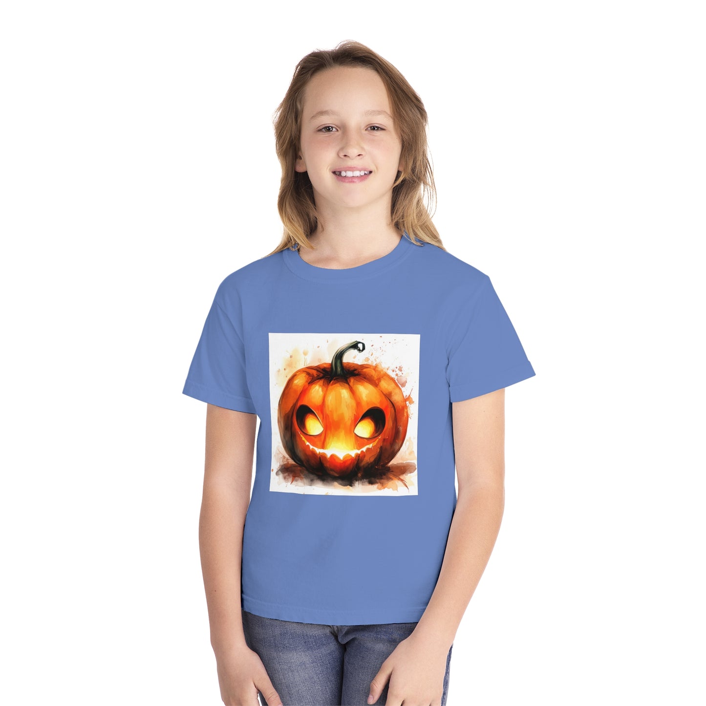 Cute Happy Jack o' Lantern Youth Midweight Tee