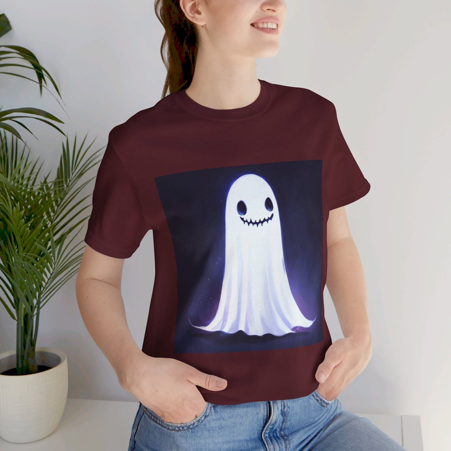 Creepy Cute Ghost Unisex Jersey Short Sleeve Tee