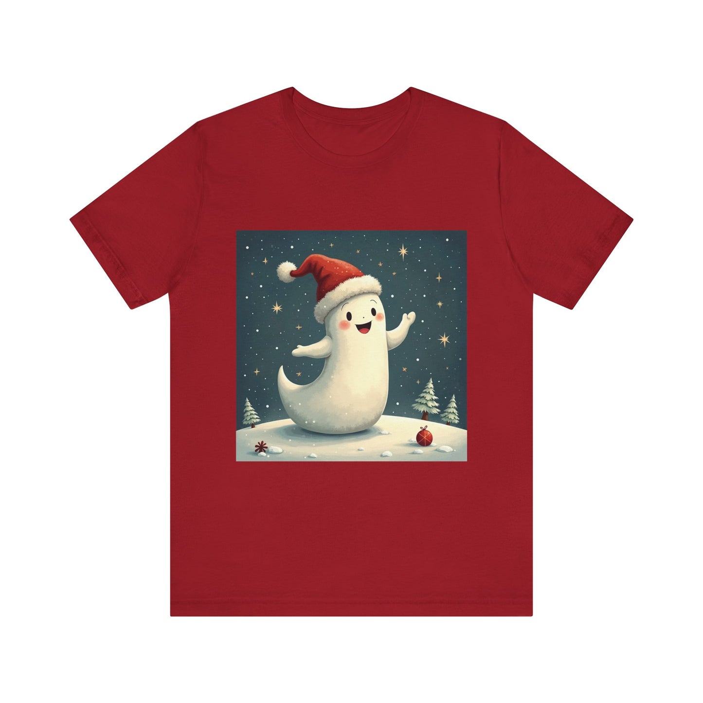 Cute Winter Ghost Unisex Jersey Tee