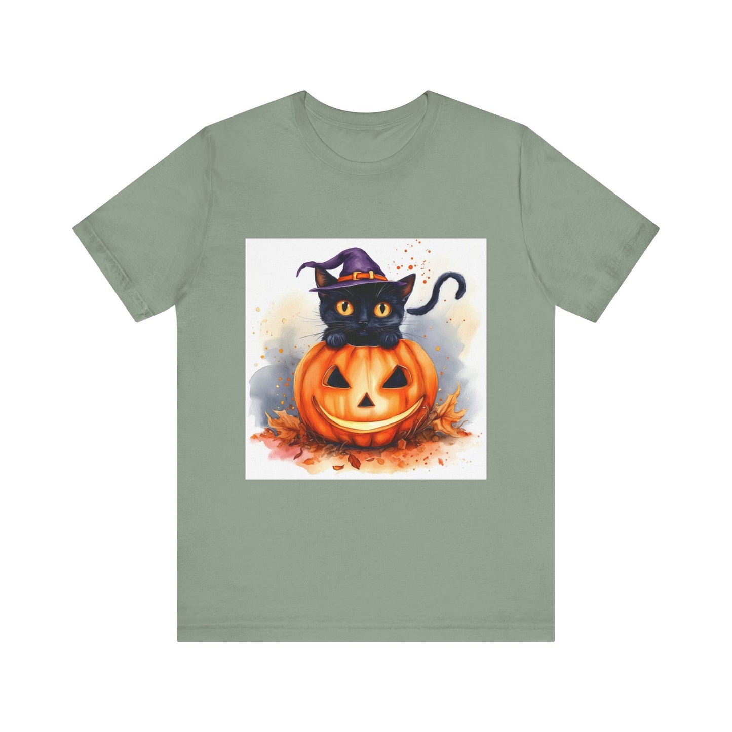 Halloween Cat Unisex Jersey Short Sleeve Tee