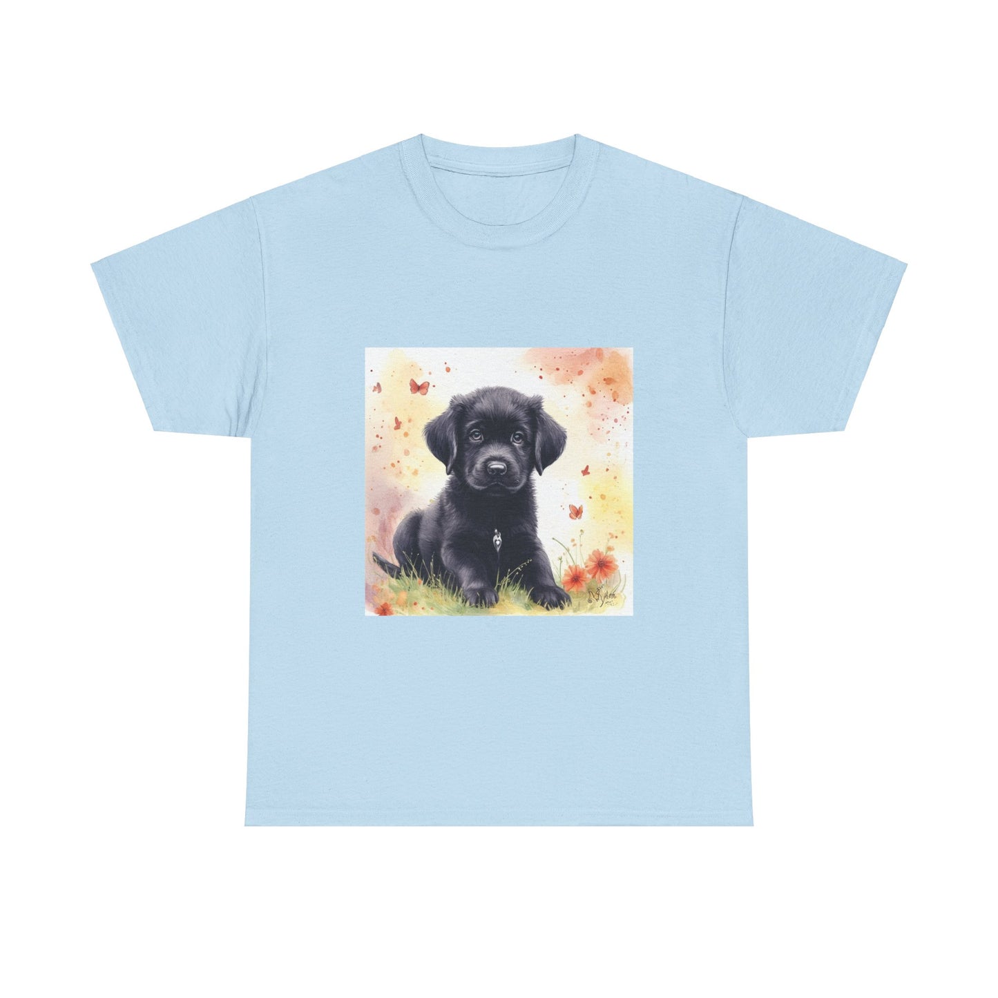 Black Lab Puppy Unisex Heavy Cotton Tee