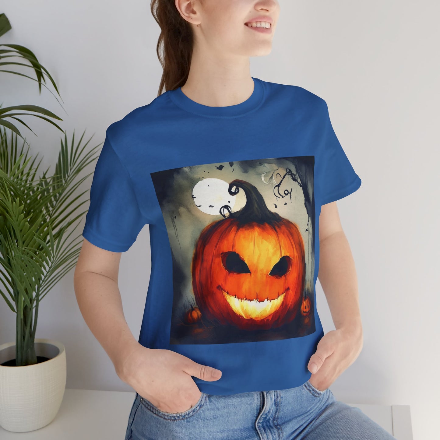 Spooky Jack o Lantern Unisex Jersey Short Sleeve Tee