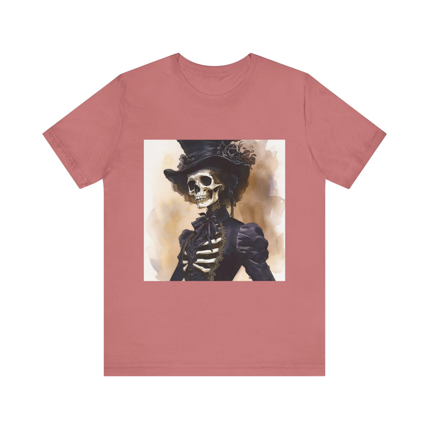 Elegant Victorian Skeleton Unisex Jersey Short Sleeve Tee